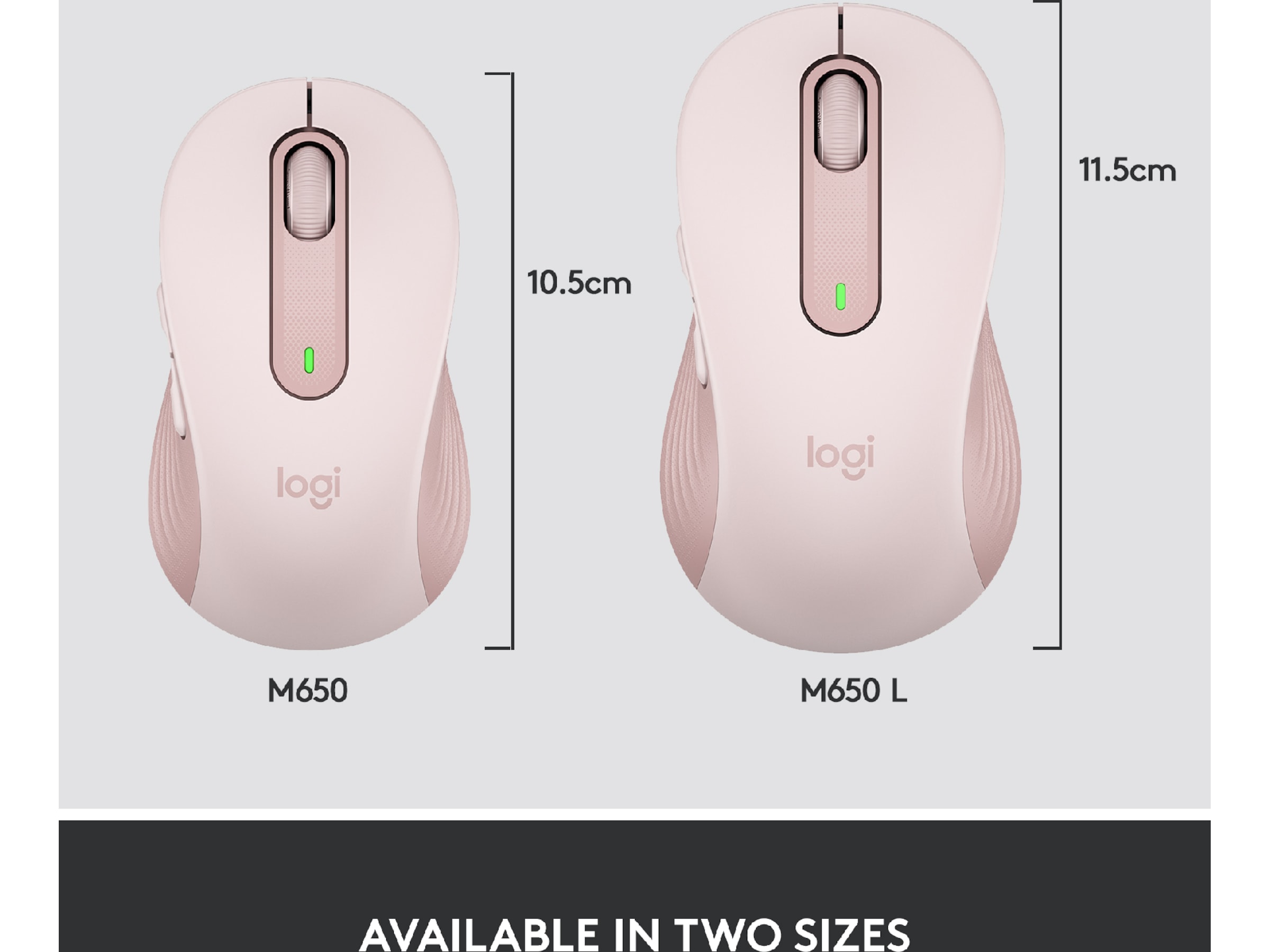 Logitech Signature M650 Large trådløs mus Pink Mus