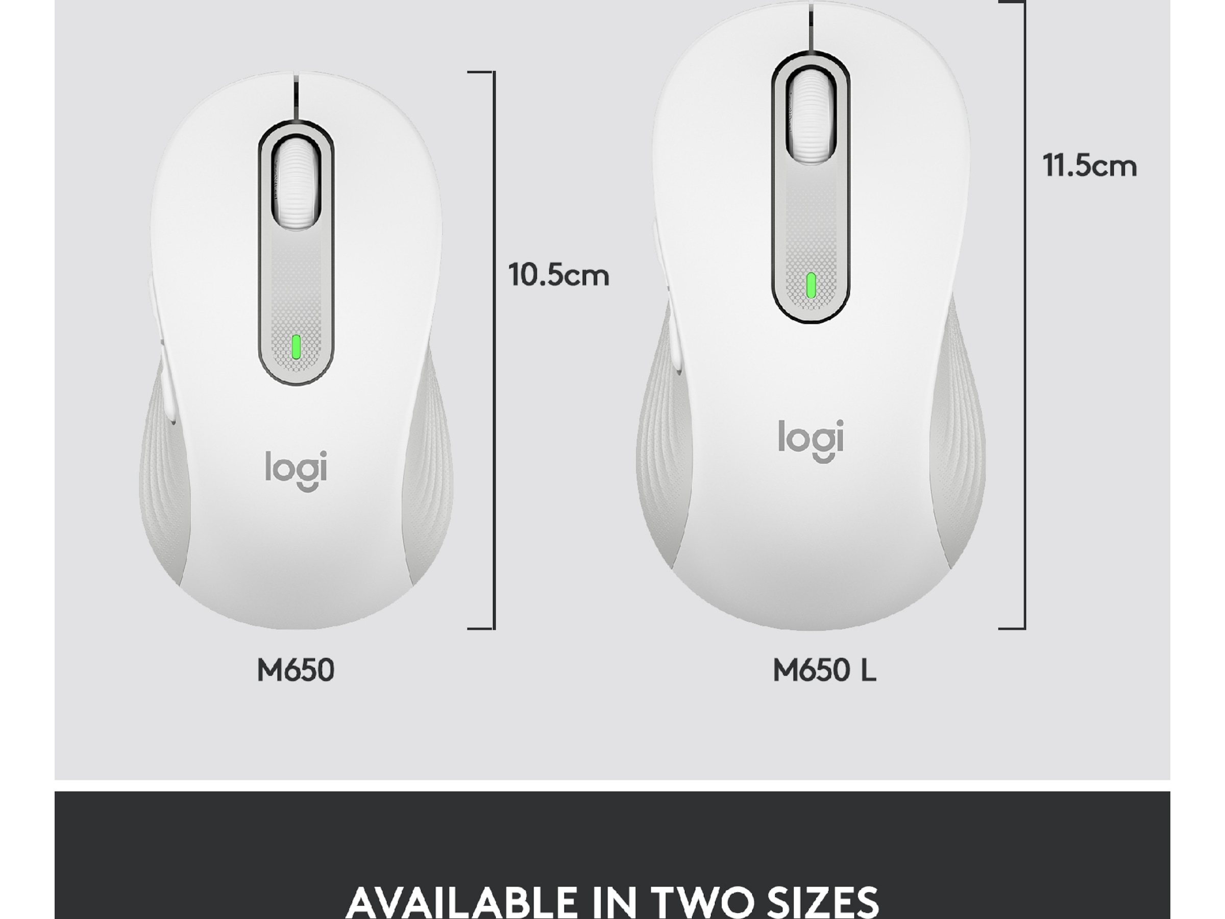 Logitech Signature M650 Medium  trådløs mus Offwhite Mus