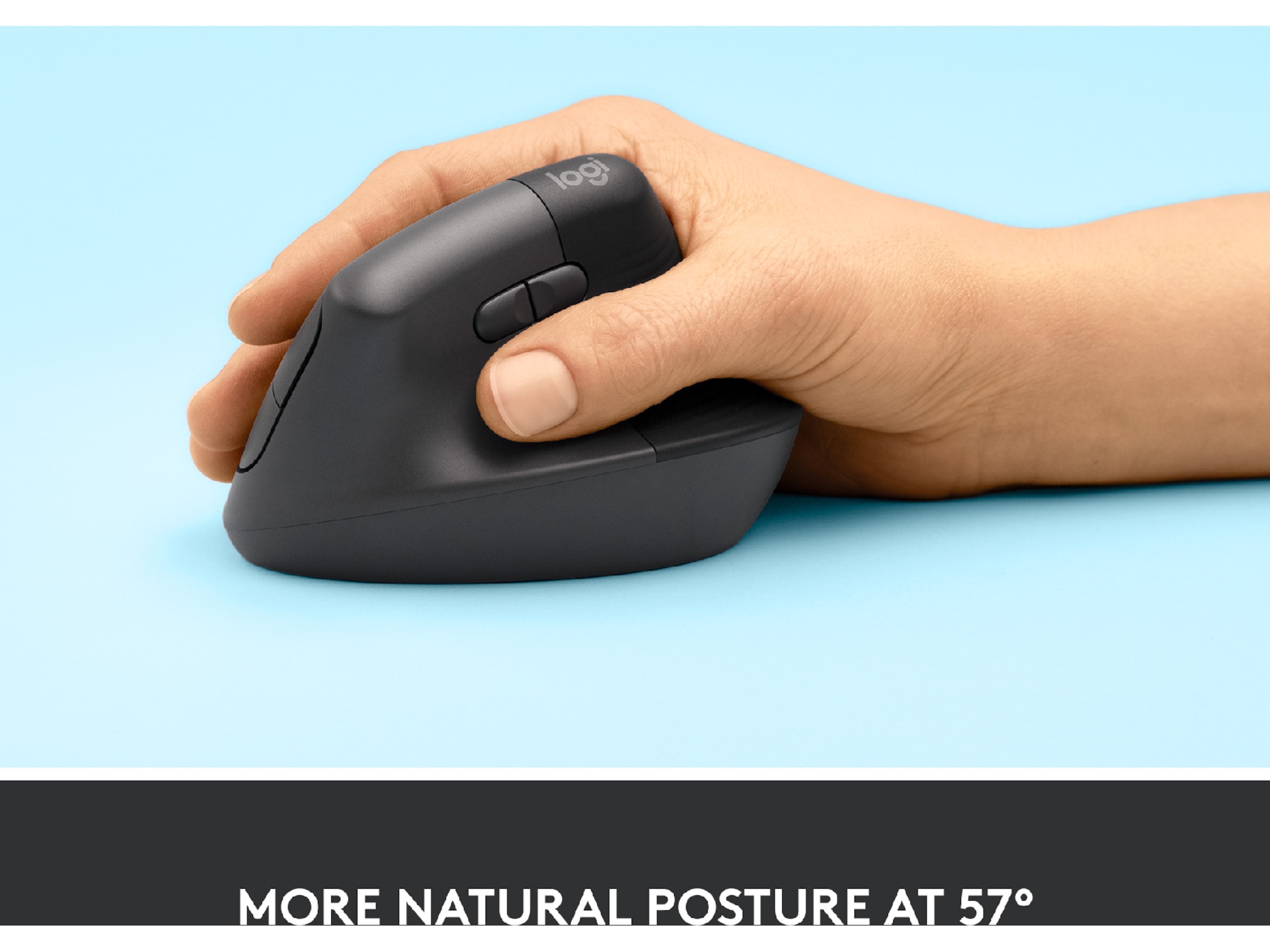 Logitech Lift Vertikal mus (graphite) Mus