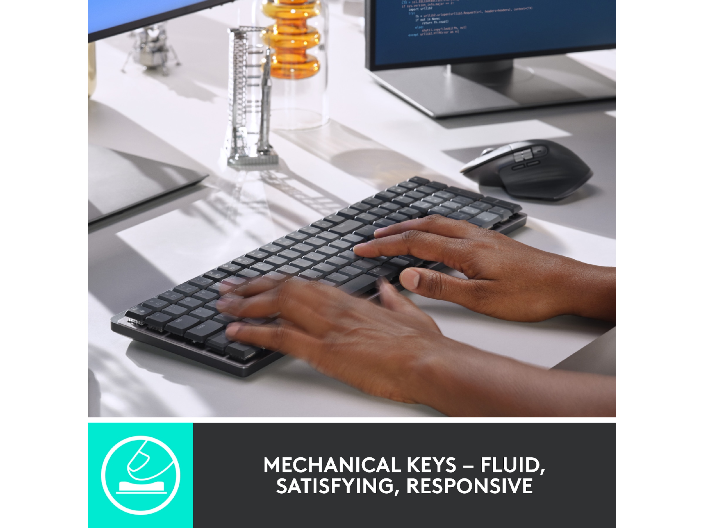 Logitech MX Mechanical Wireless Tactile (graphite) Keyboards