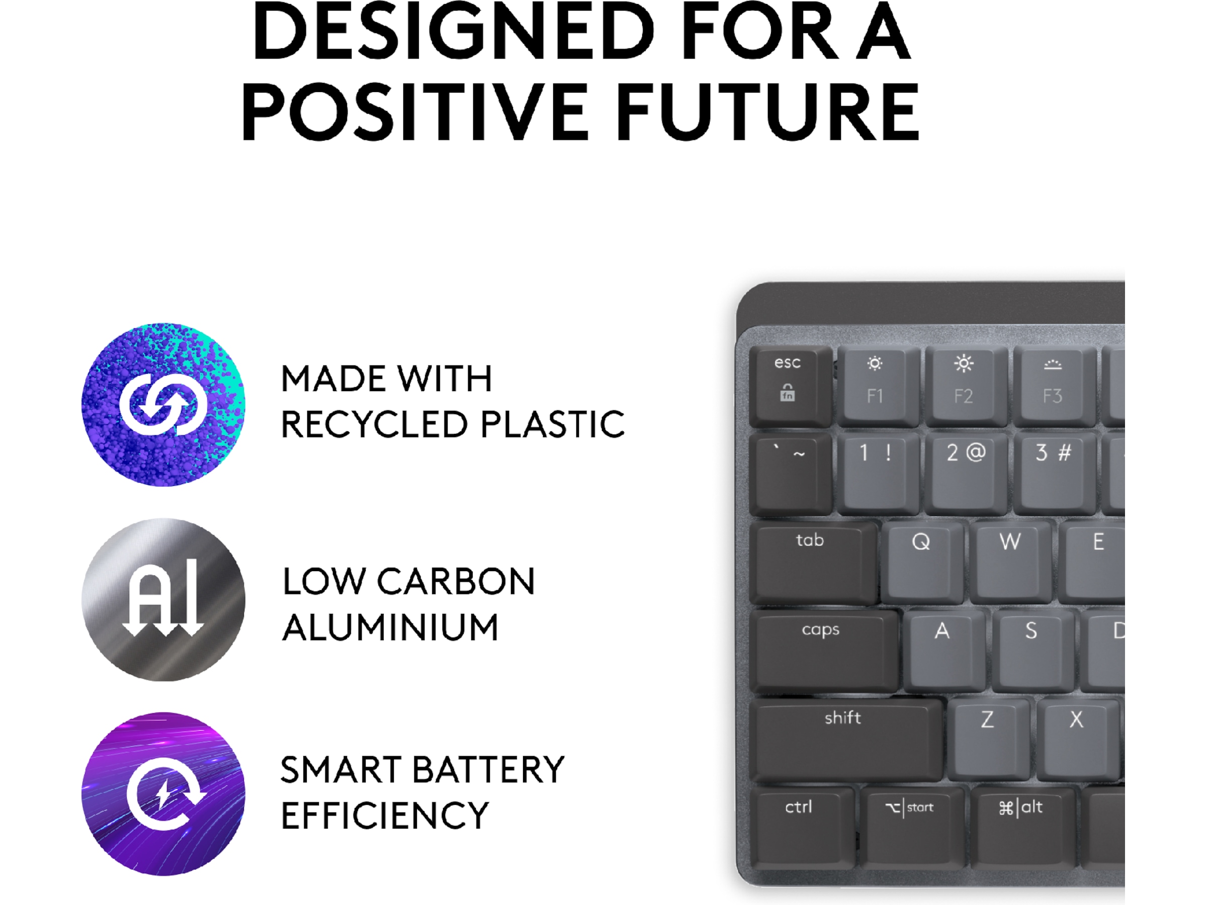 Logitech MX Mechanical Wireless Linear (graphite) Keyboards