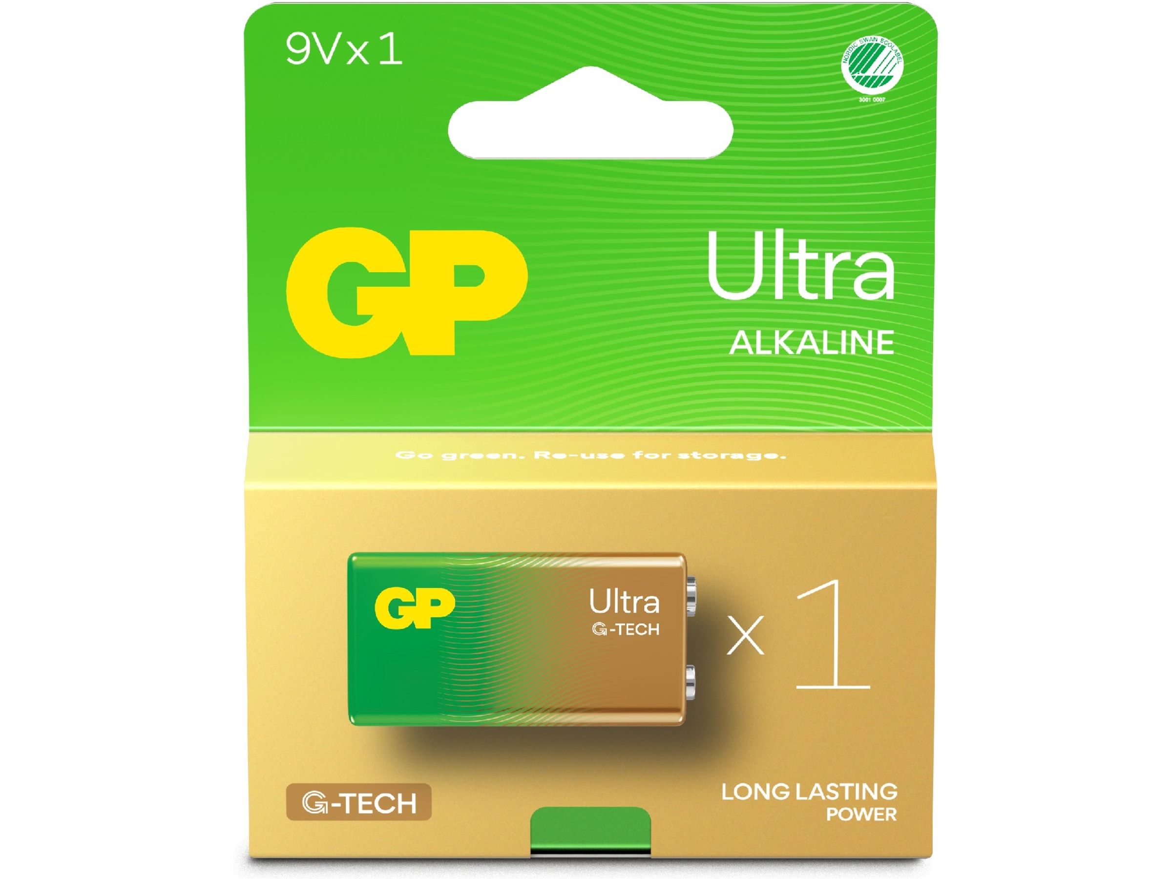 GP Ultra Alkaline 9V/6LF22 batteri Generelle batterier