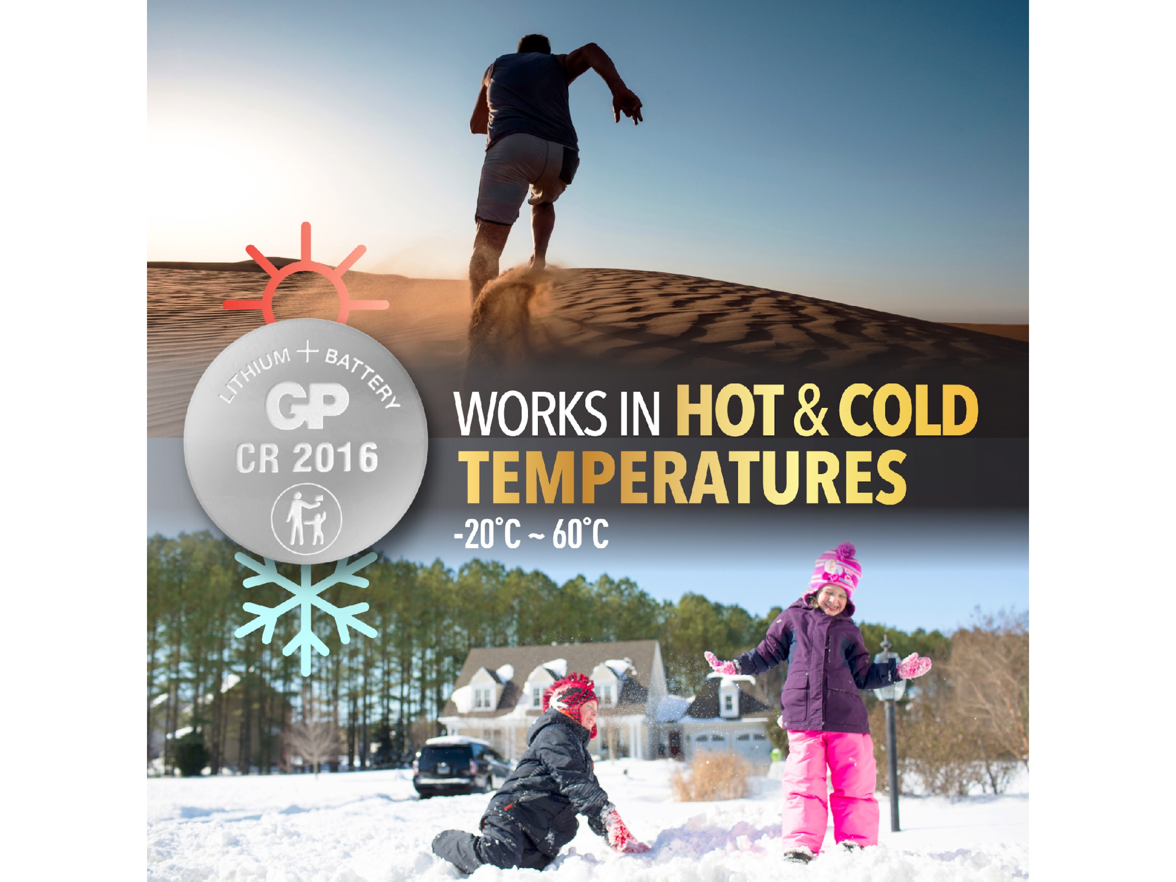 GP Lithium CR2450 batteri, 2-pk Generelle batterier