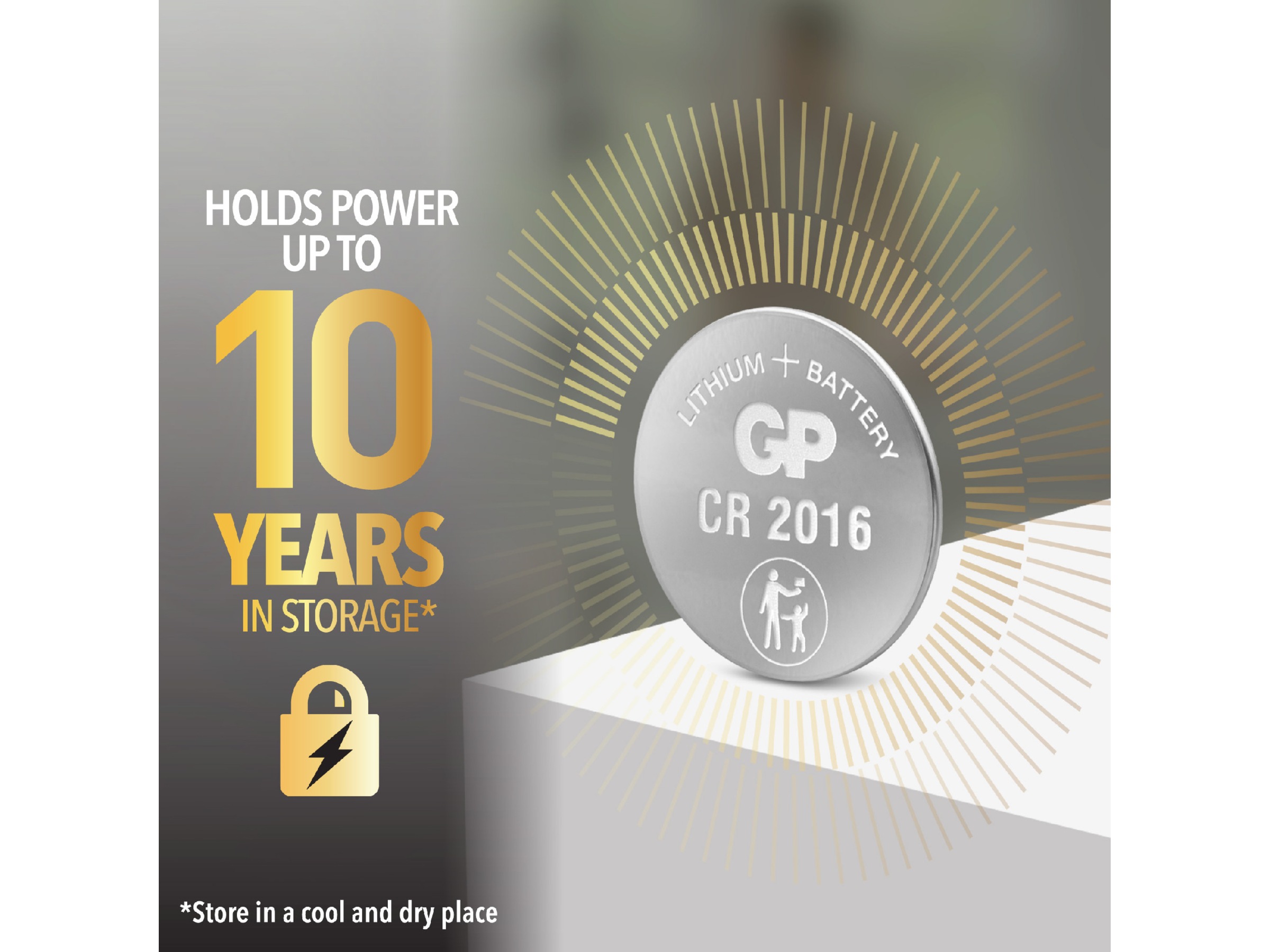 GP Lithium CR2025 batteri, 4-pk Generelle batterier