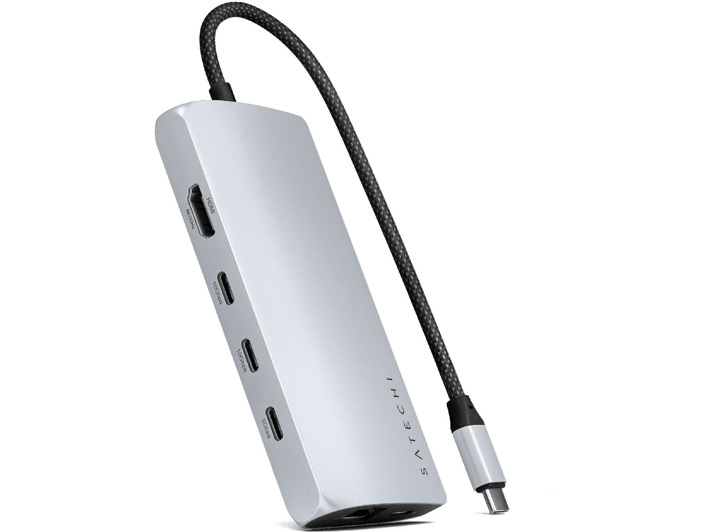 Satechi Multiport 8K Docking V3 (sølv) Dockingstation og USB-hub