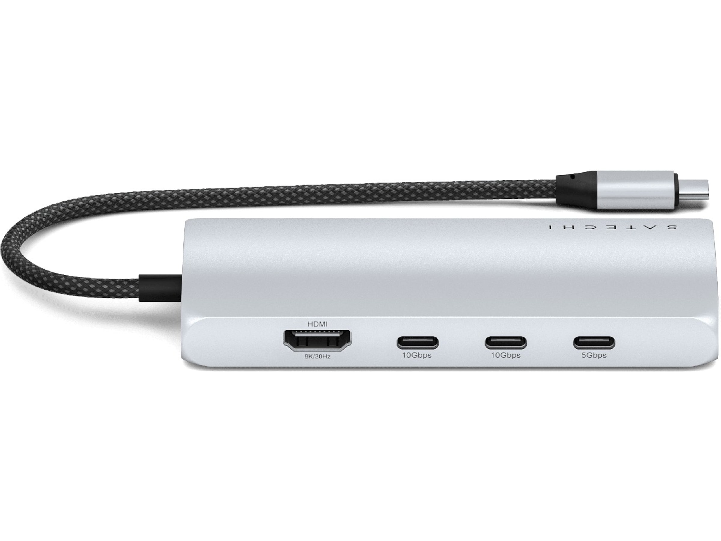 Satechi Multiport 8K Docking V3 (sølv) Dockingstation og USB-hub
