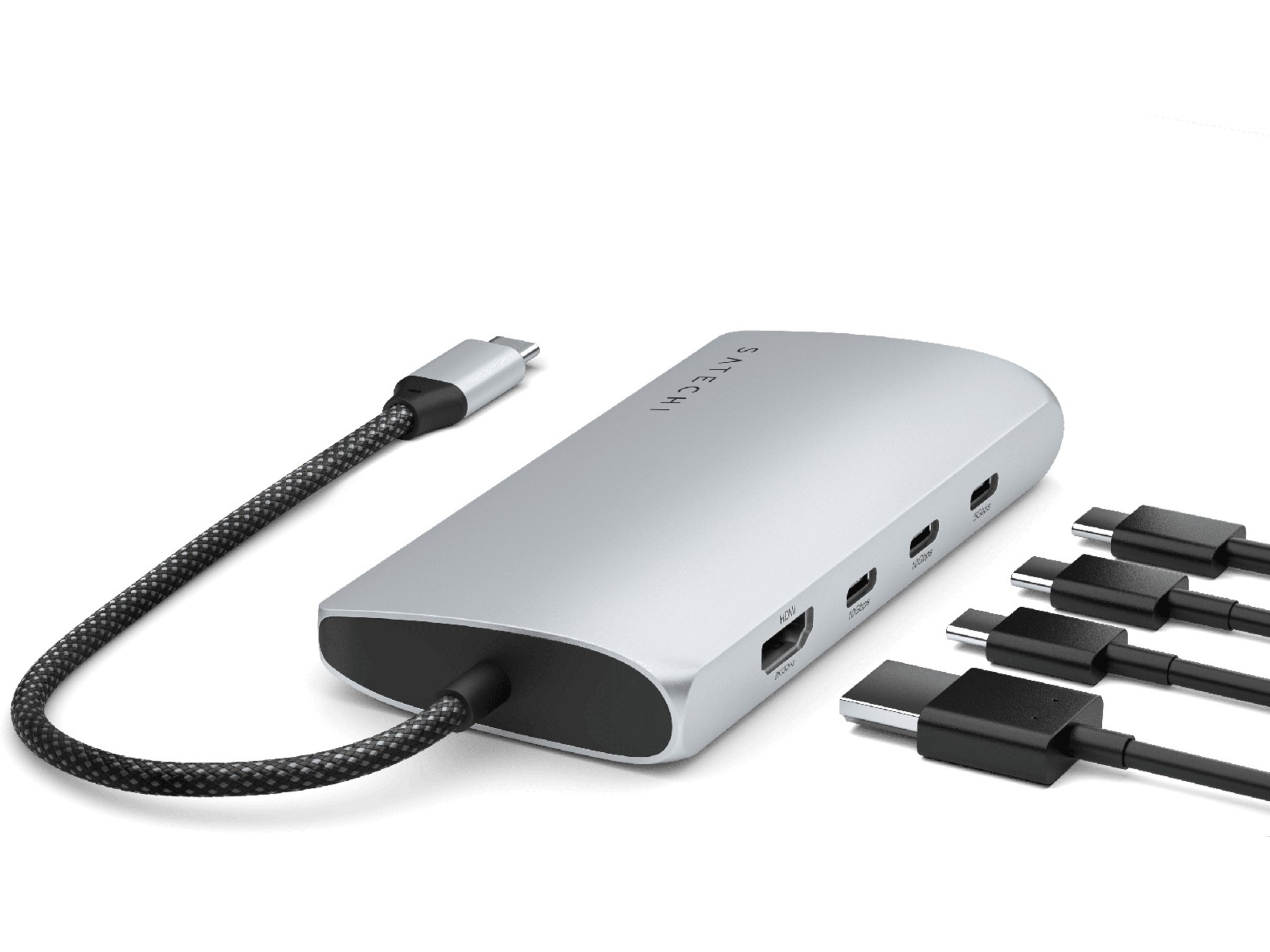 Satechi Multiport 8K Docking V3 (sølv) Dockingstation og USB-hub