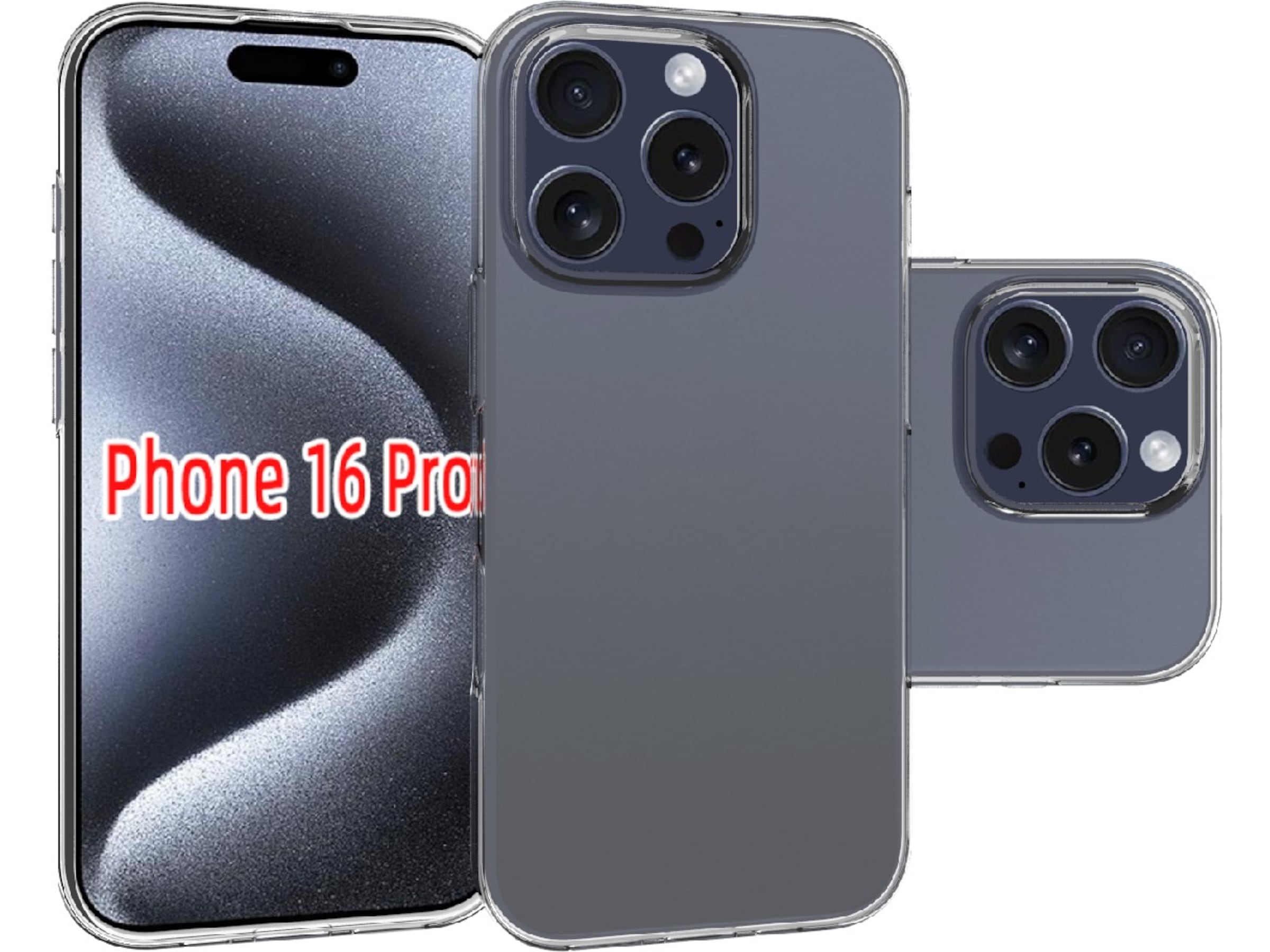 iiglo iPhone 16 Pro Silikone cover (gennemsigtig) Mobilcover