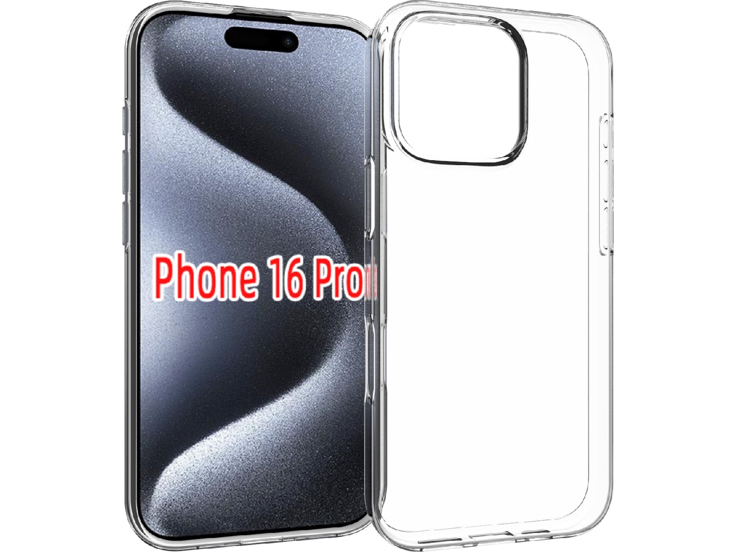 iiglo iPhone 16 Pro Silikone cover (gennemsigtig) Mobilcover