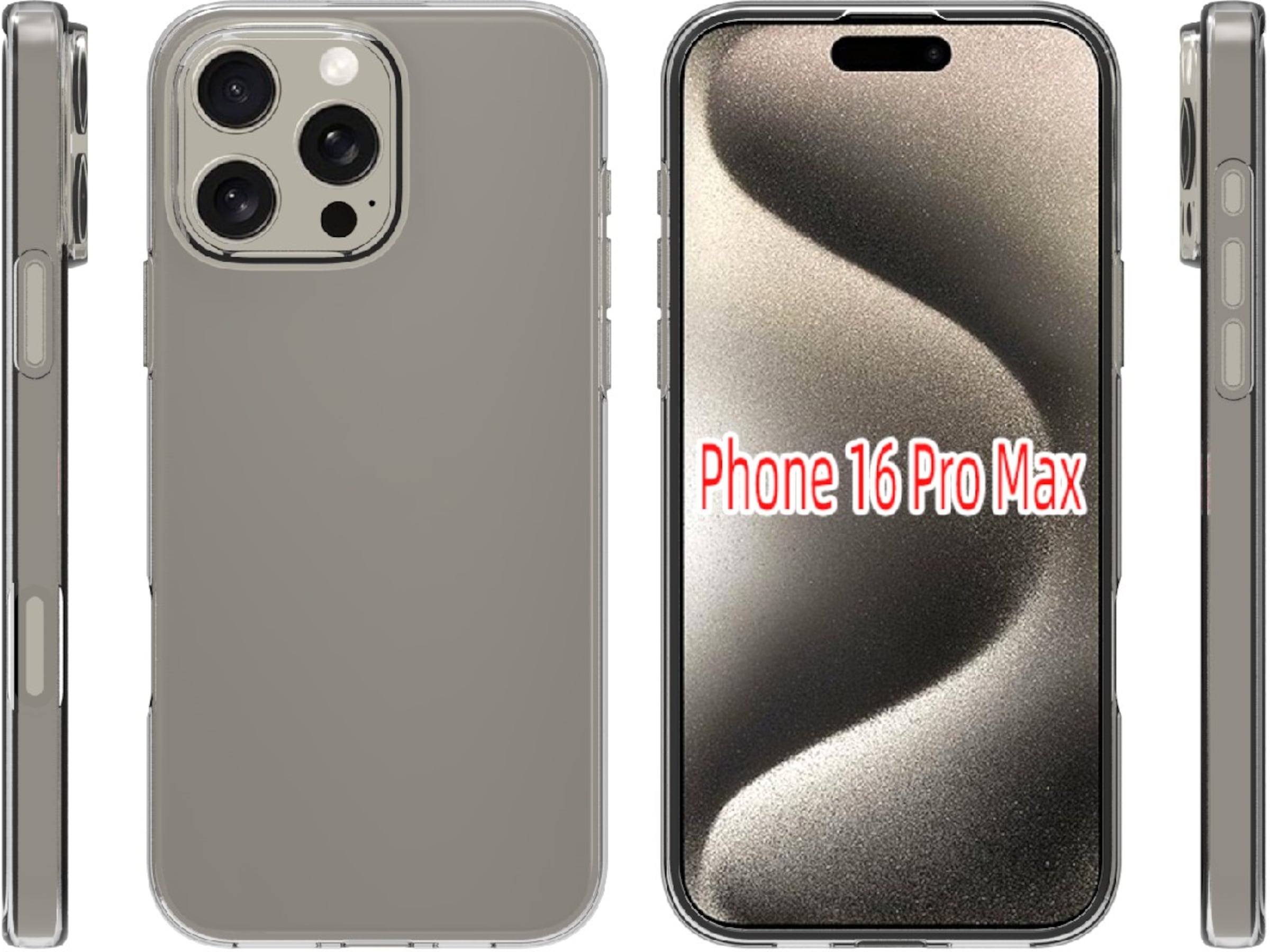 iiglo iPhone 16 Pro Max Silikone cover (gennemsigtig) Mobilcover