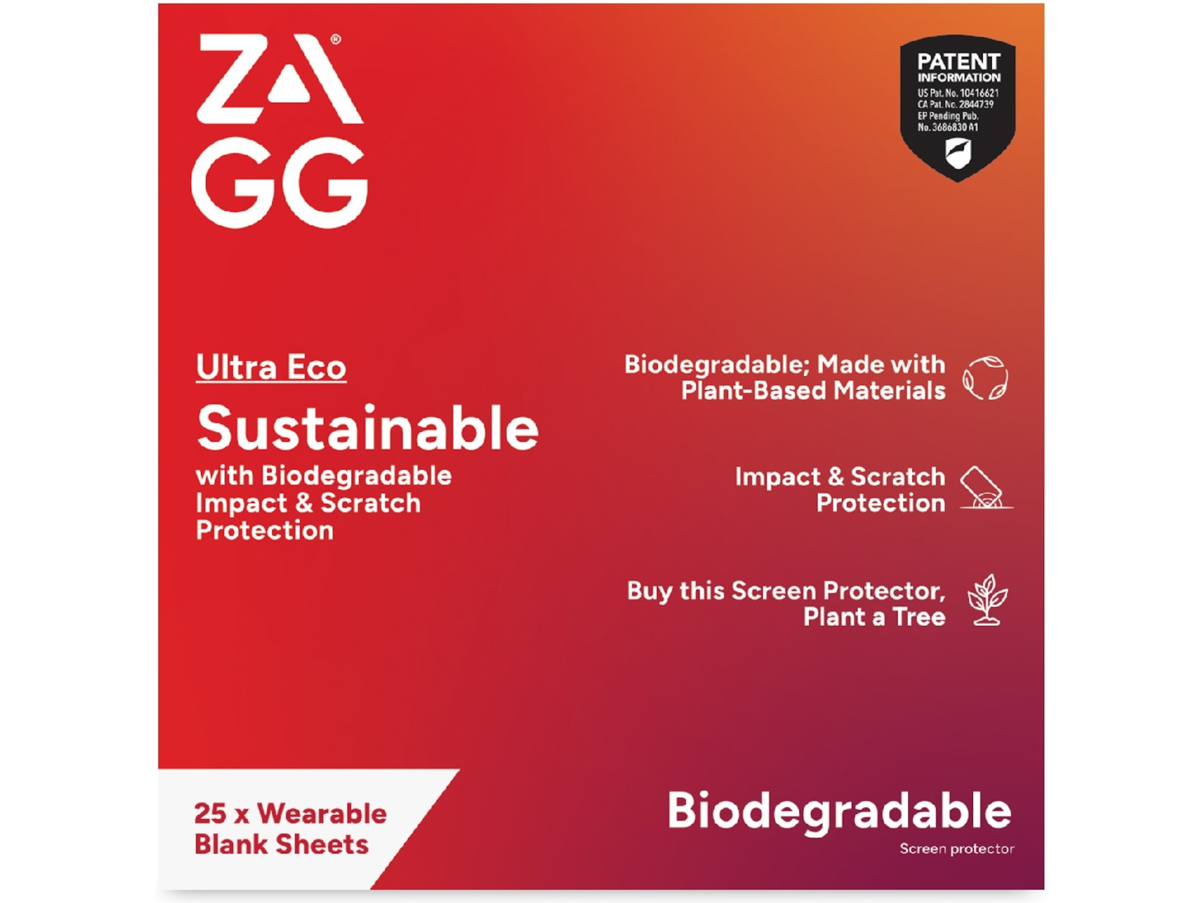 Zagg Ultra ECO Skærmbeskytter Skærmbeskyttelse mobiltelefon