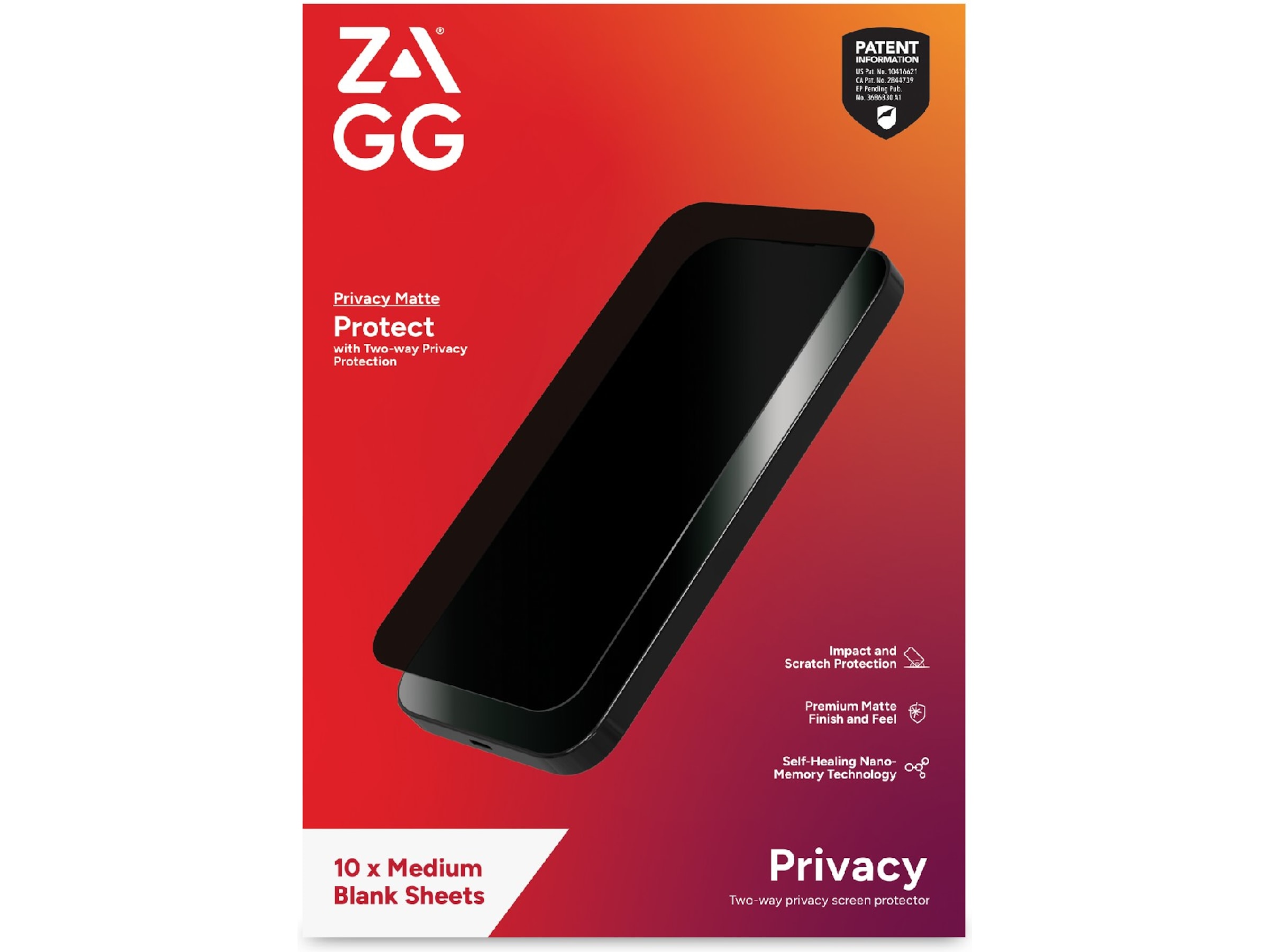 Zagg Privacy Filter Matte Skærmbeskytter Skærmbeskyttelse tablet
