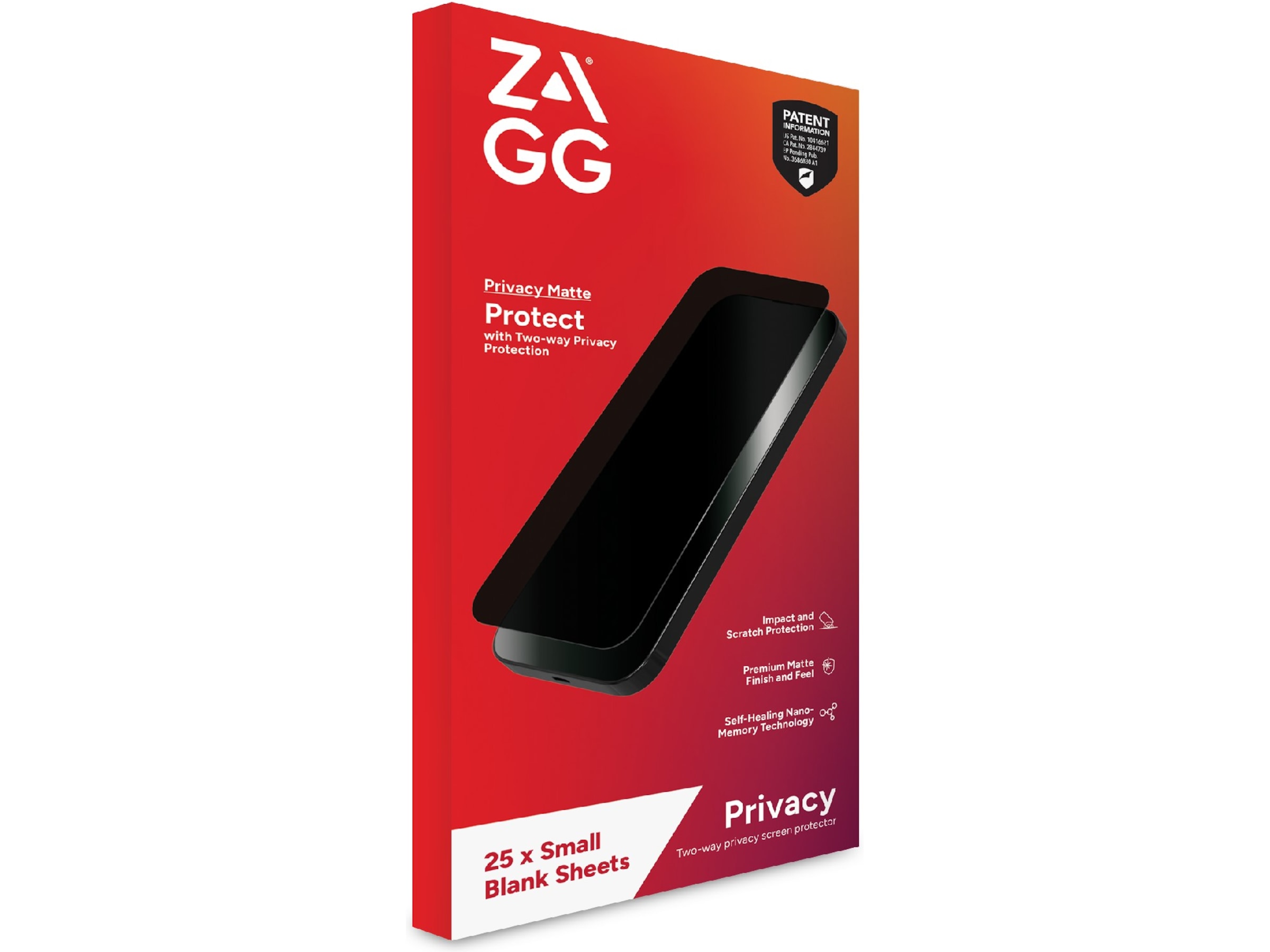 Zagg Privacy Filter Universal skærmbeskytter til mobiltelefoner Skærmbeskyttelse mobiltelefon