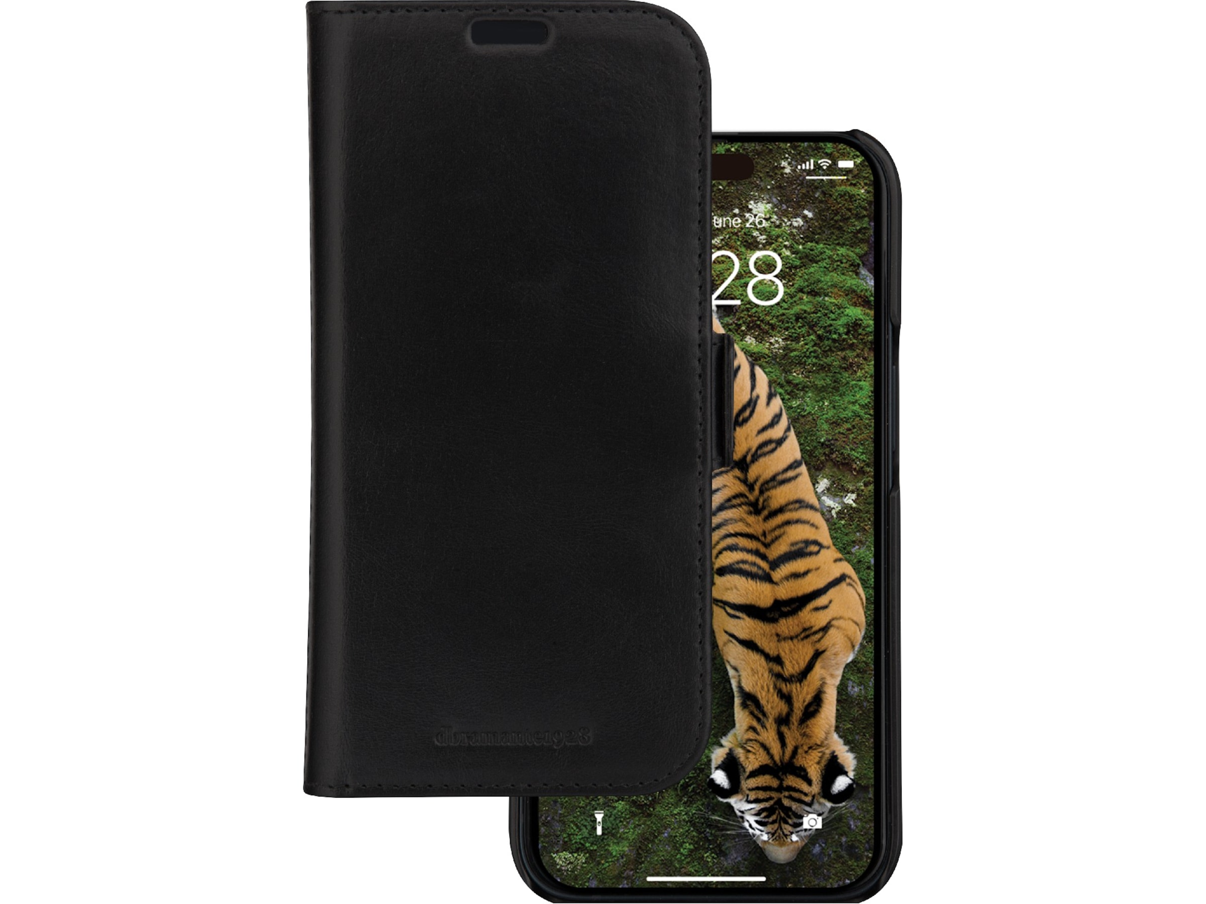 dbramante1928 iPhone 15 Lynge 2-i-1 wallet cover (sort) Mobilcover