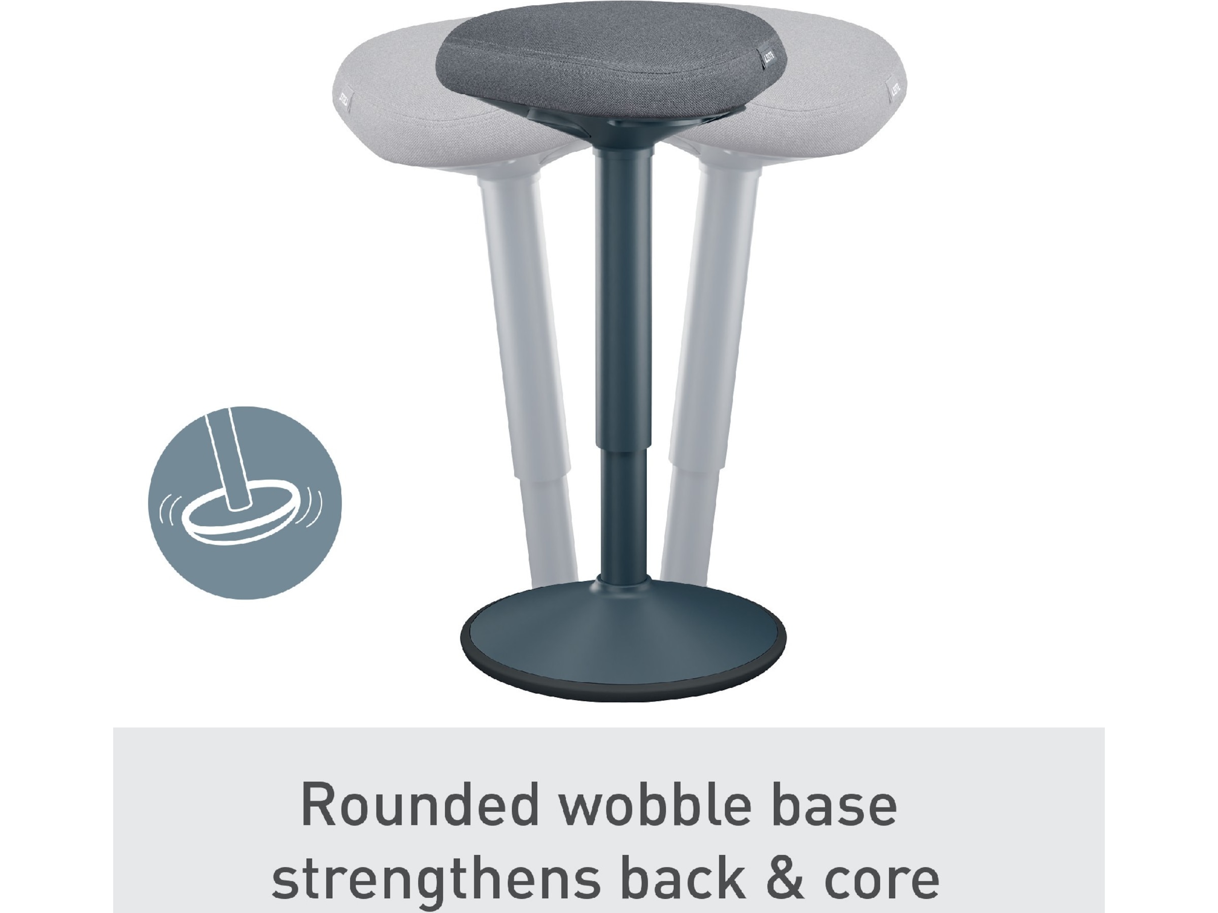 Leitz Ergo Active Balancestol med komfortsæde, justerbar højde 57-82cm Kontorstole