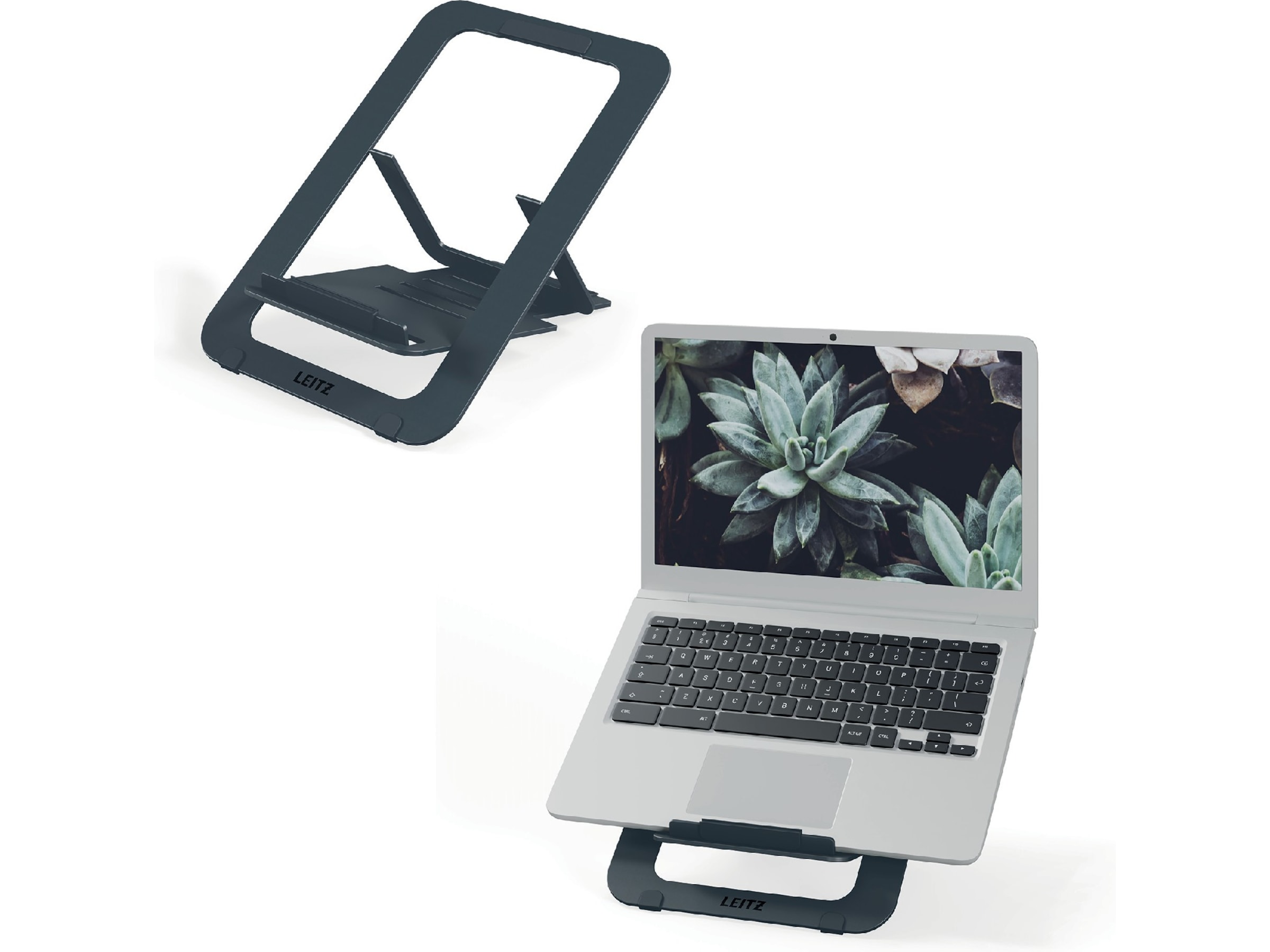 Leitz Ergo Laptop Stand, aluminium ultraflad justerbar Bærbar stativ