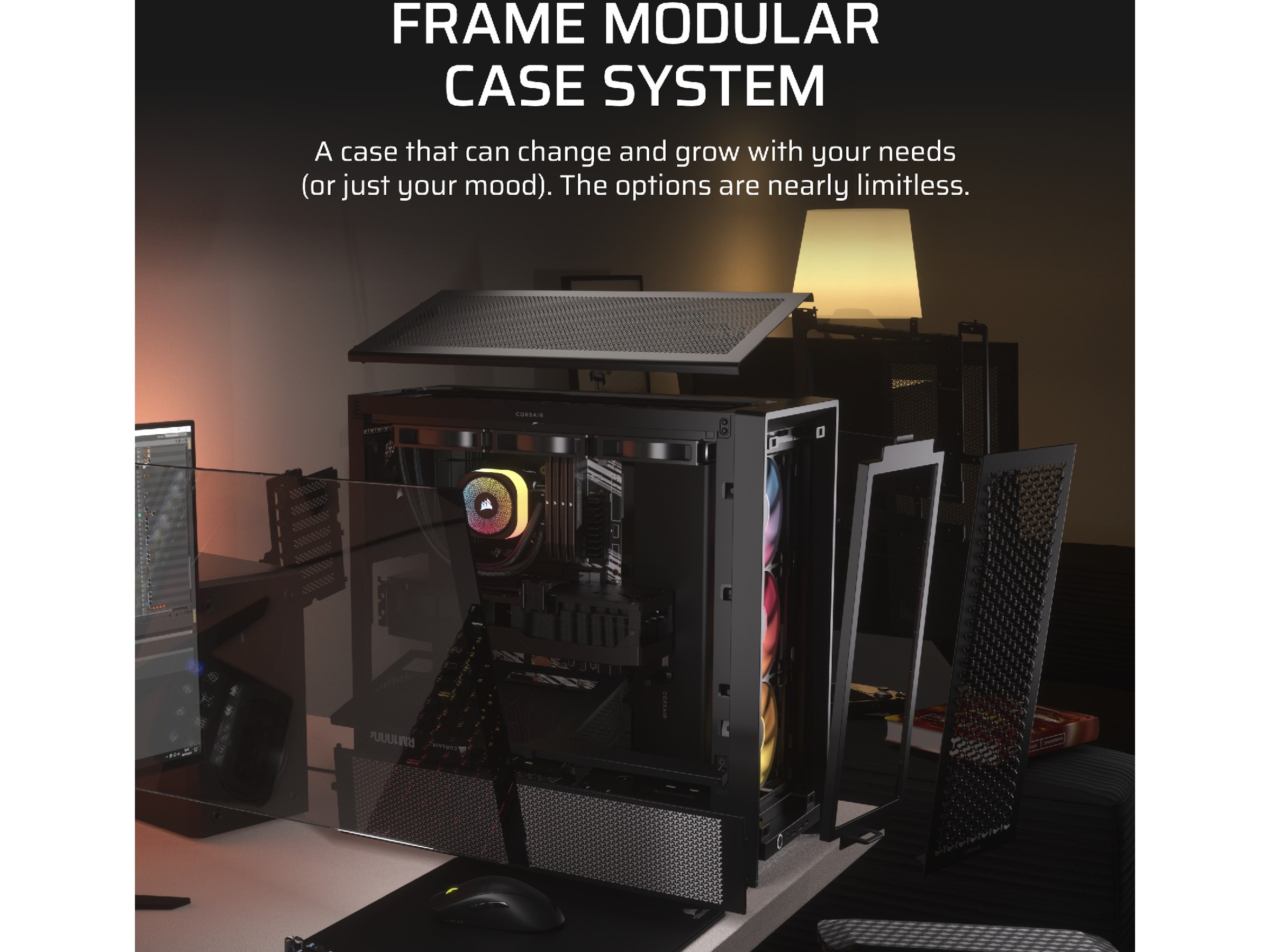 Corsair FRAME 4000D ARGB Mid-Tower (sort) Midi Tower