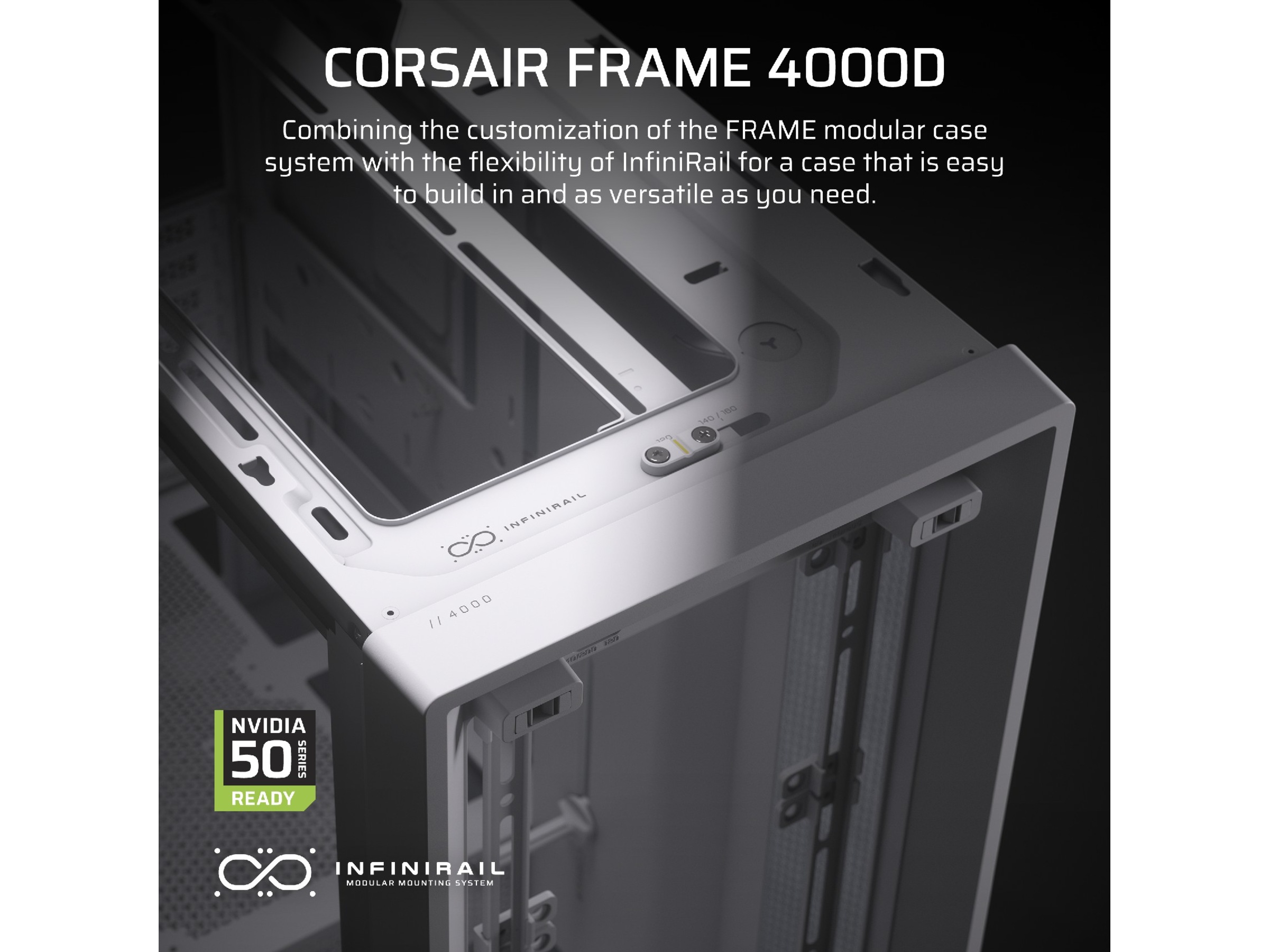 Corsair FRAME 4000D Mid-Tower (hvid) Midi Tower