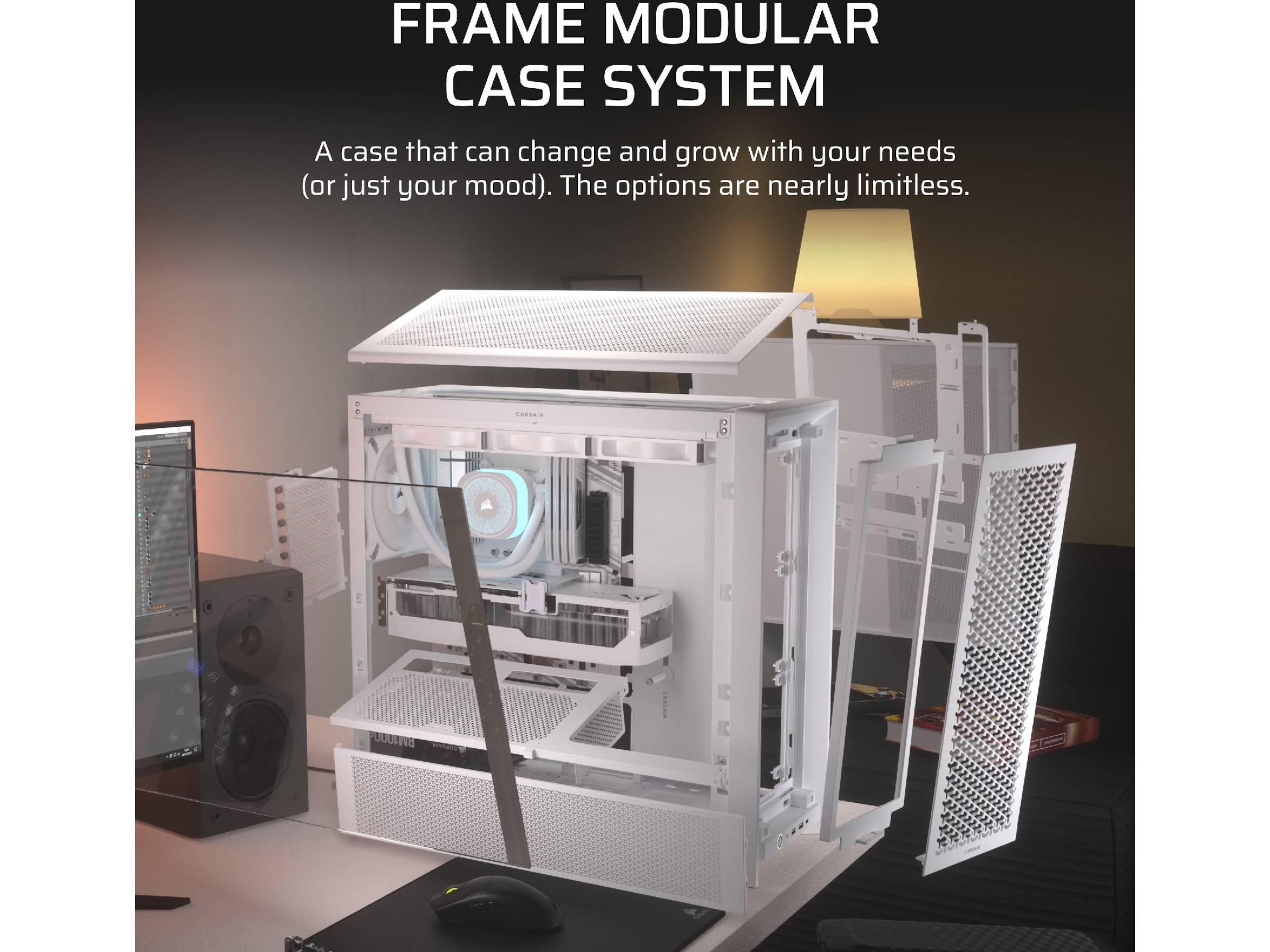 Corsair FRAME 4000D Mid-Tower (hvid) Midi Tower