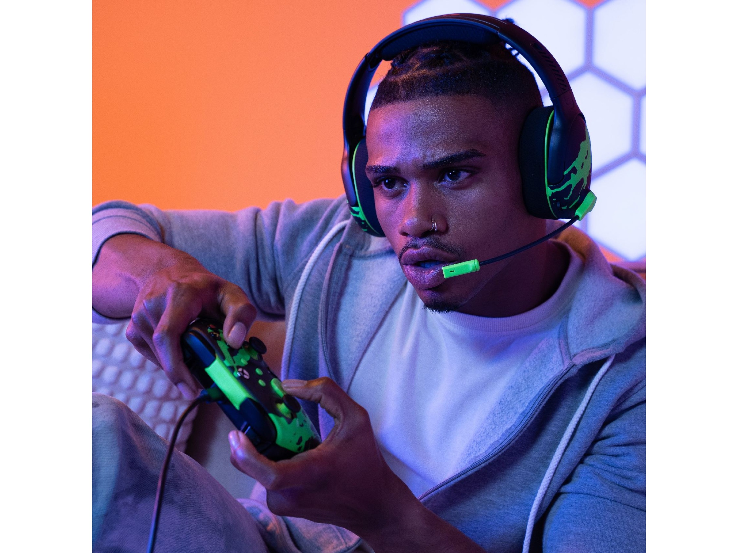 PDP Rematch Glow Wired Controller (jolt green) Tilbehør til spilkonsoller