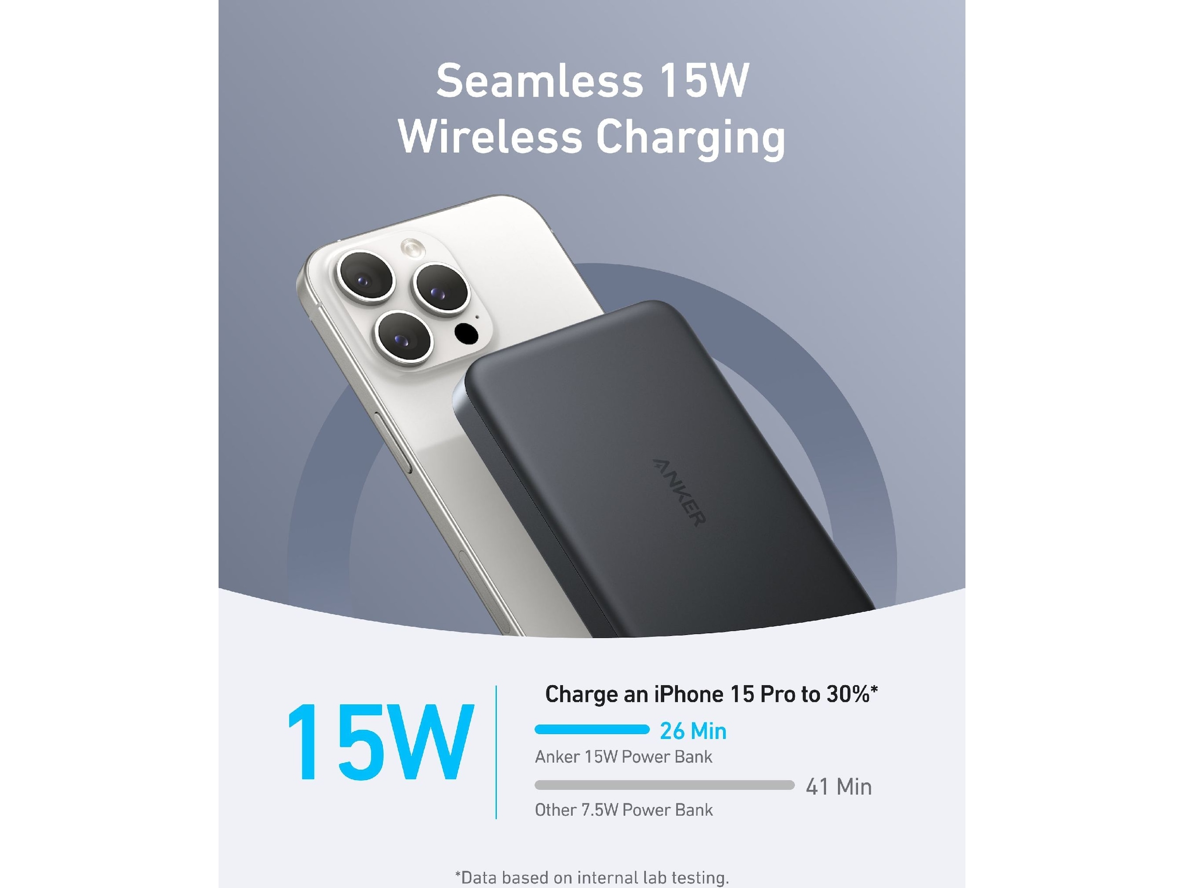 Anker MagGo Powerbank 10.000mAh (sort) Powerbank