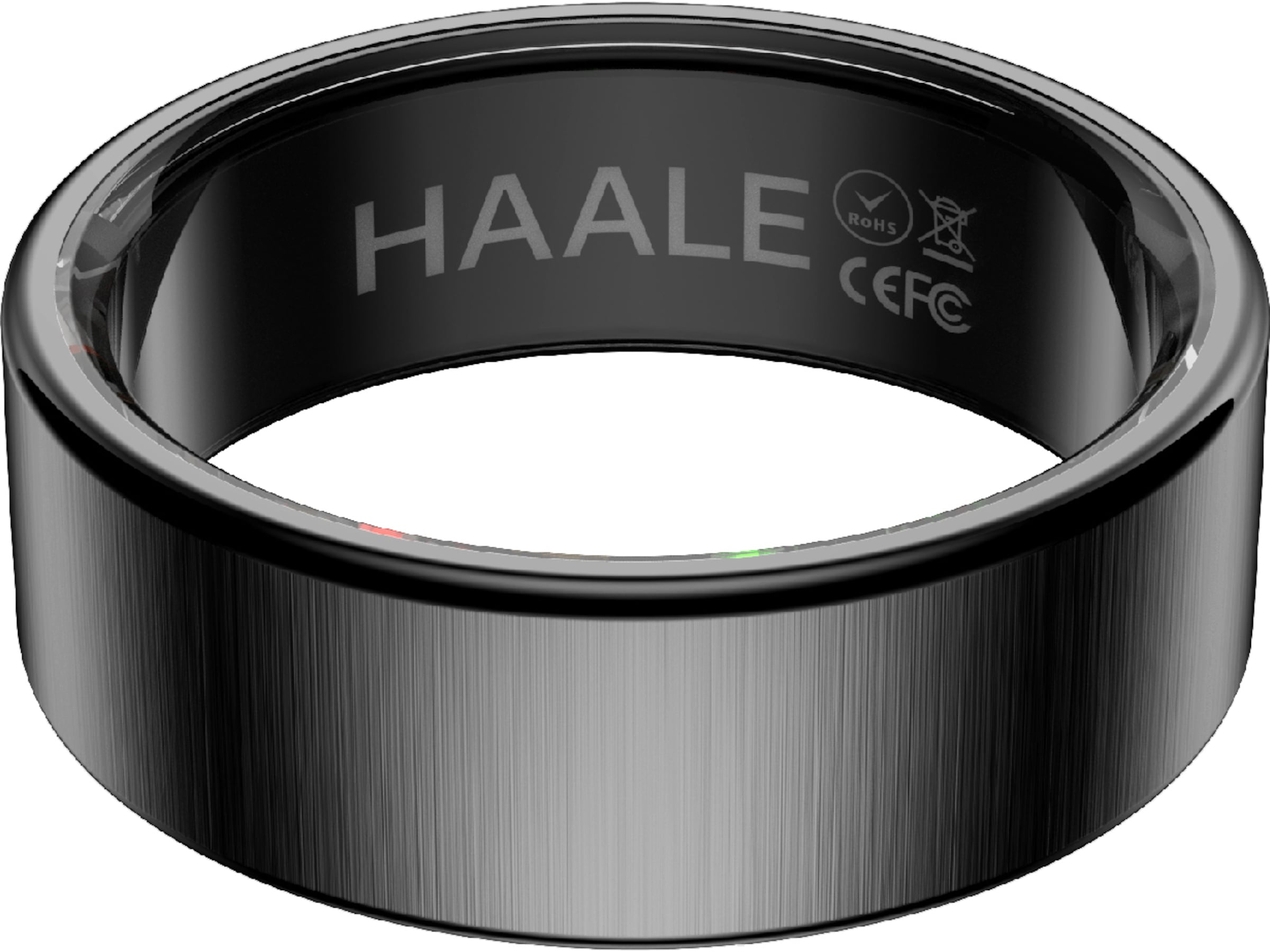 Haale II Smart Ring str. 7 (mat sort) Smart ring