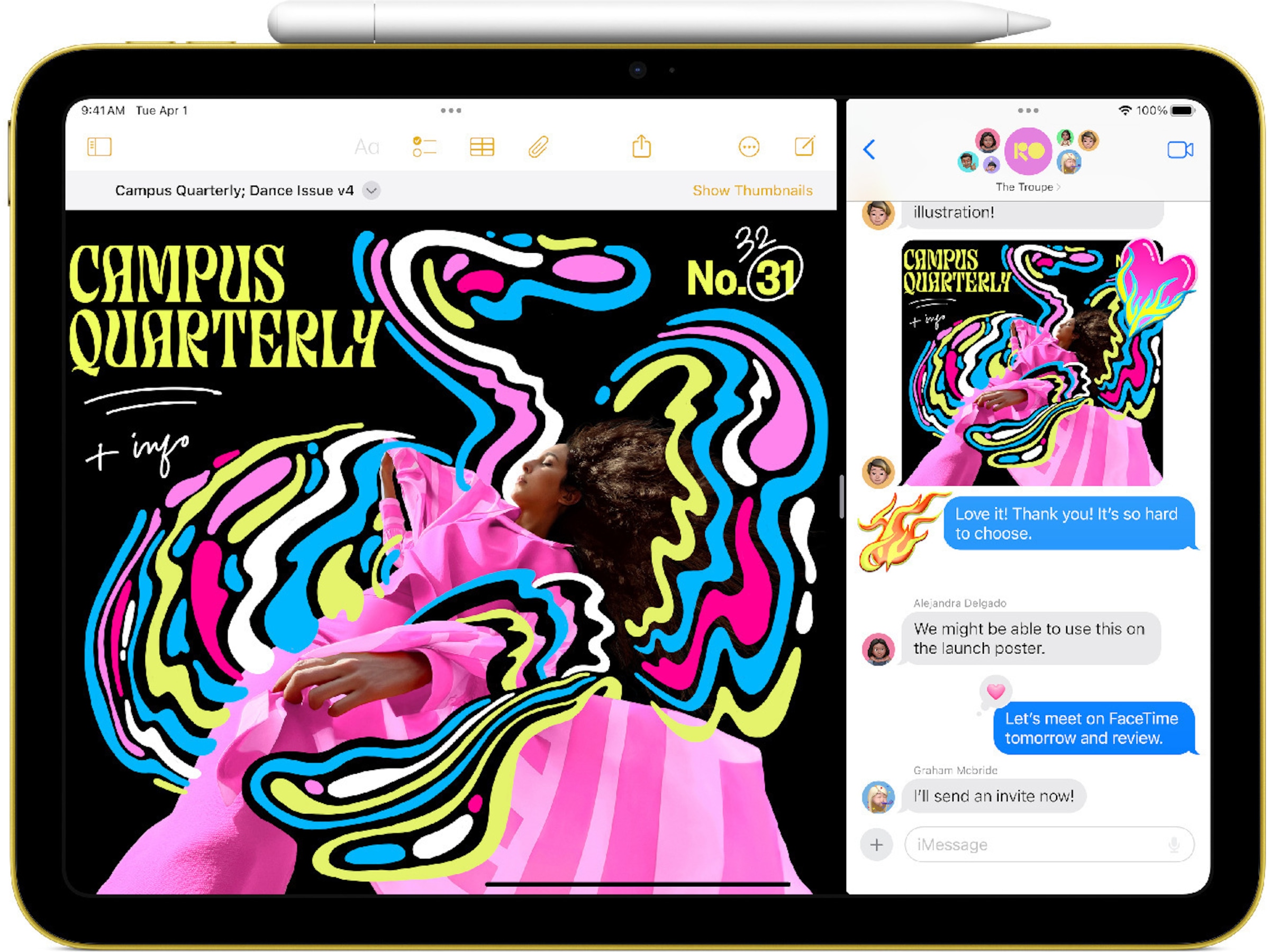 iPad 11" (2025) 256GB WiFi (gul) Tablets