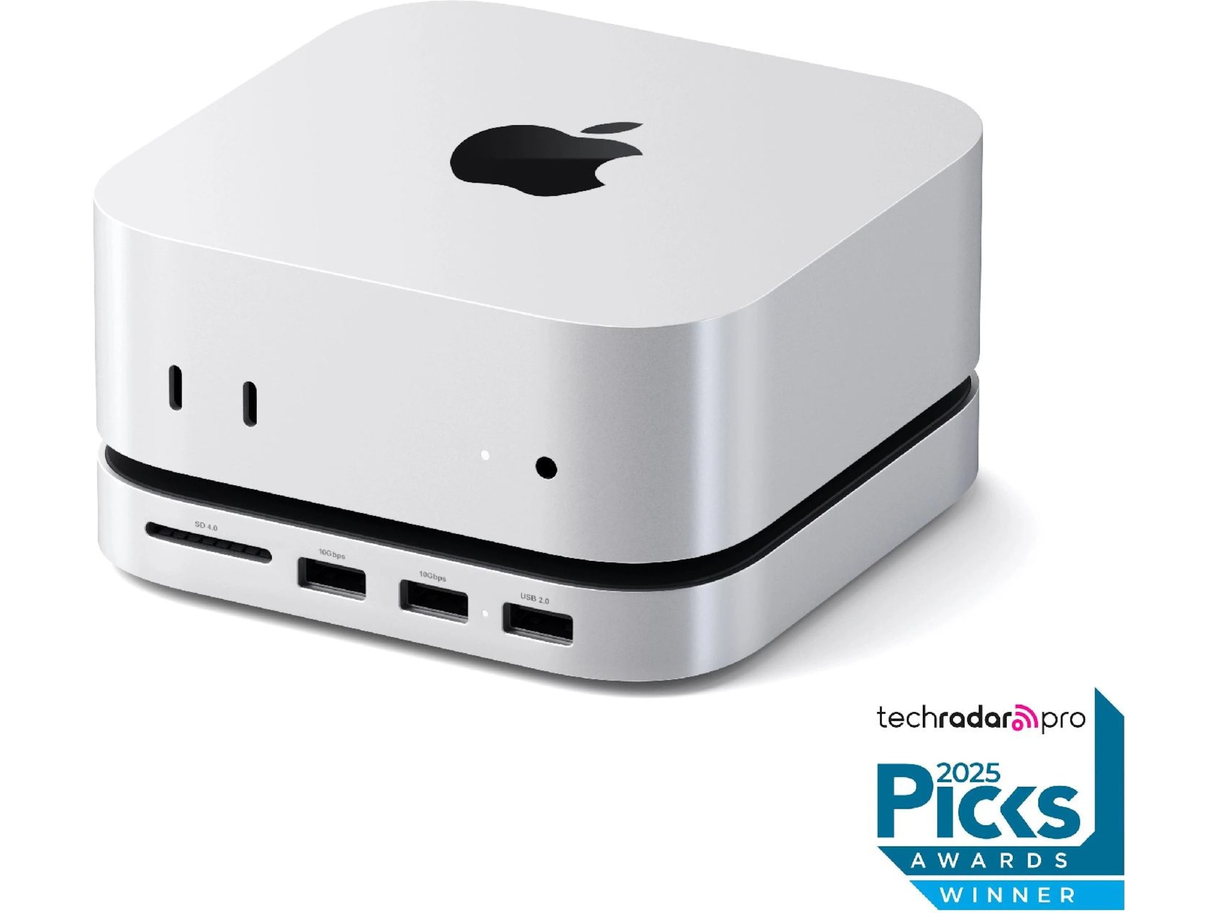 Satechi Mac Mini M4 Stand & Hub (sølv) Dockingstation og USB-hub