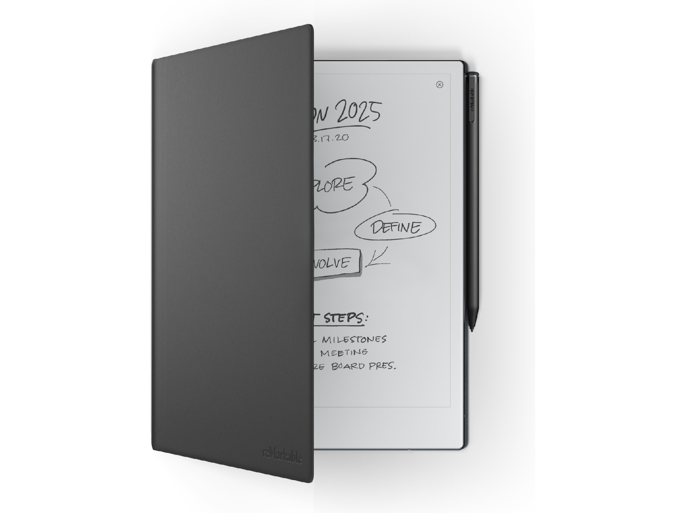 reMarkable 2 10,3" 8 GB inkl. Marker Plus og Book Folio (sort læder) Digitale paper & tilbehør