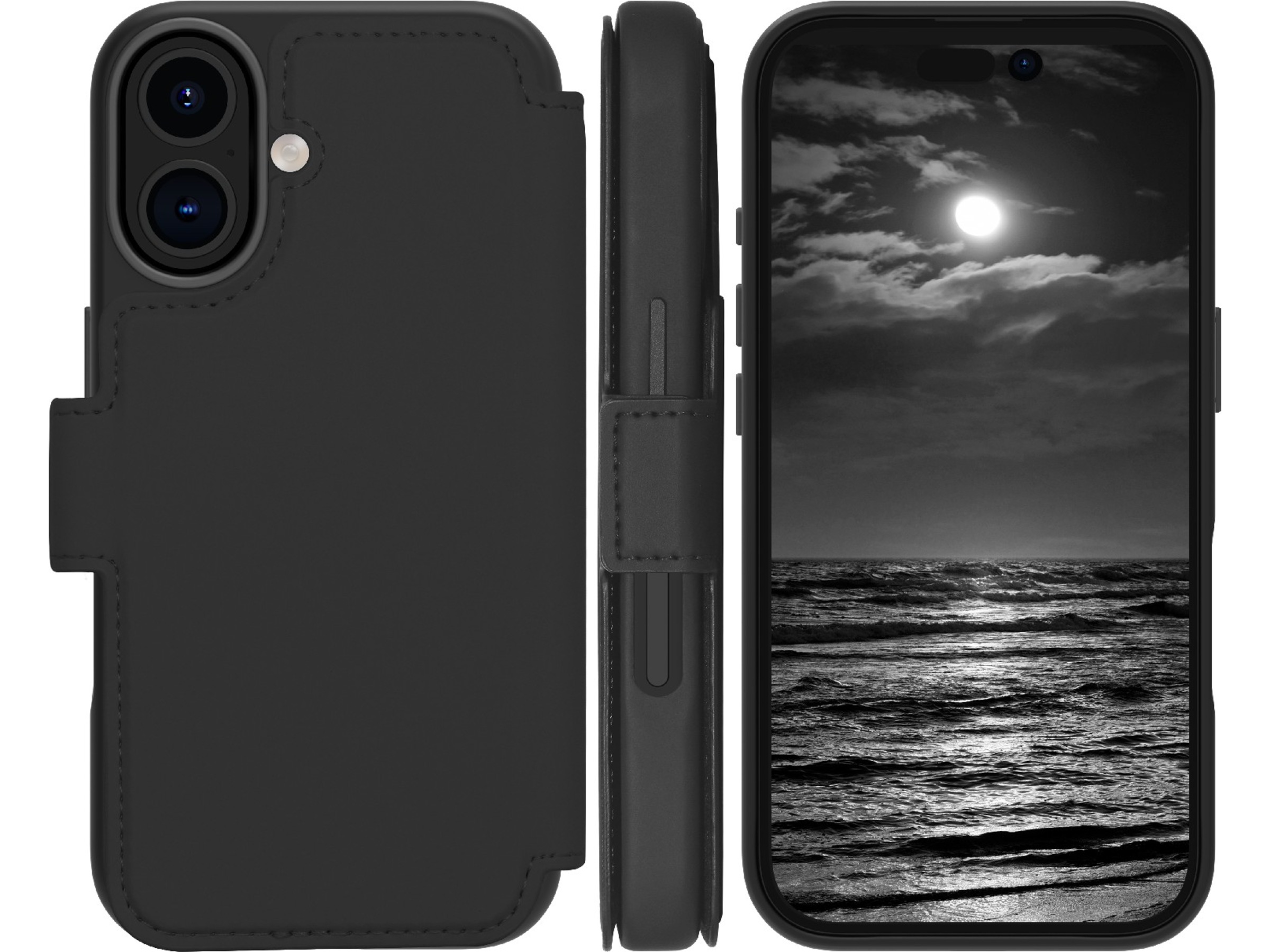 dbramante1928 iPhone 16 Lynge 2-i-1 Wallet cover (midnight) Mobilcover