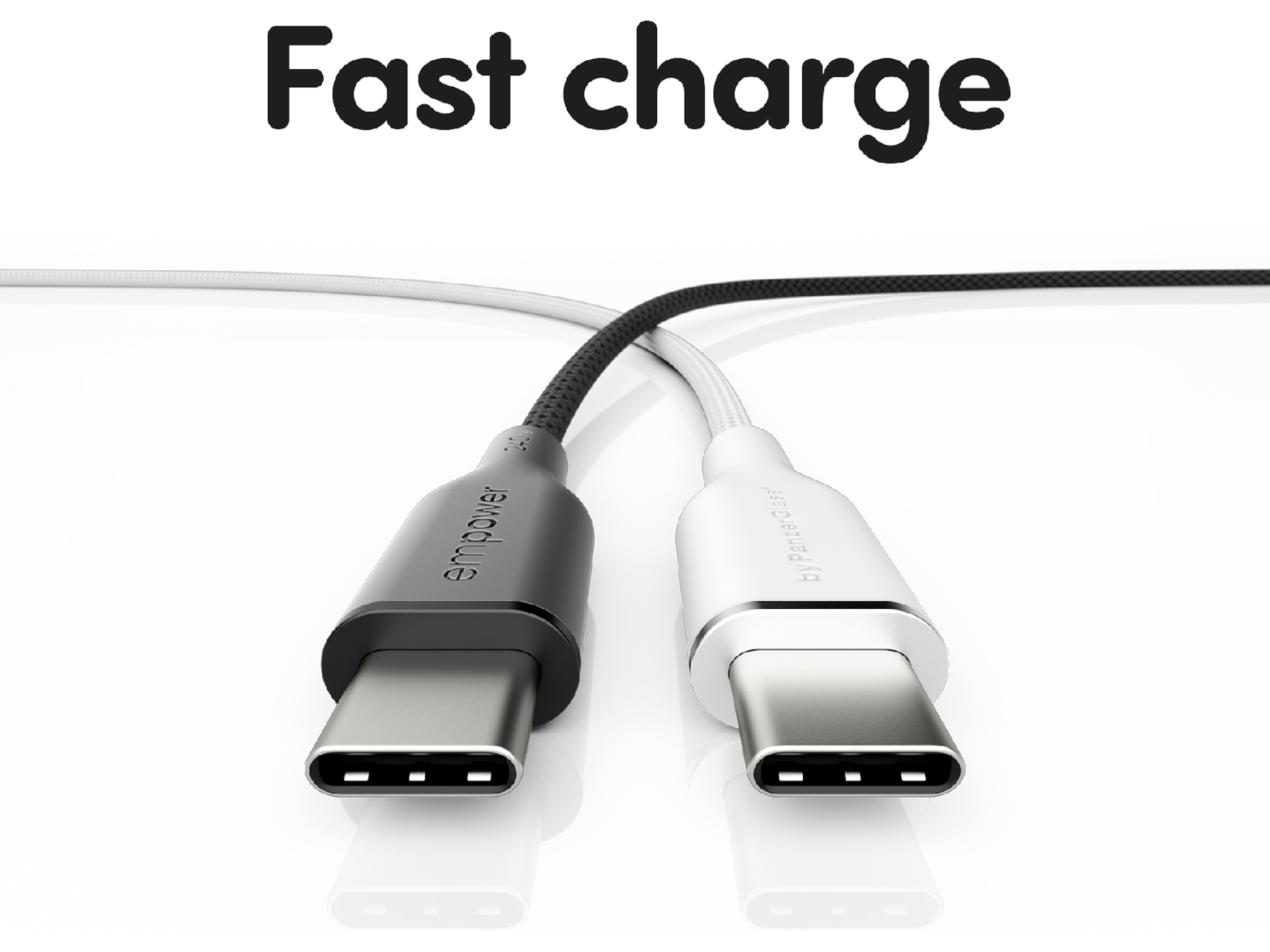 PanzerGlass Racing 240W USB-C kabel, 2m (sort) USB-kabler