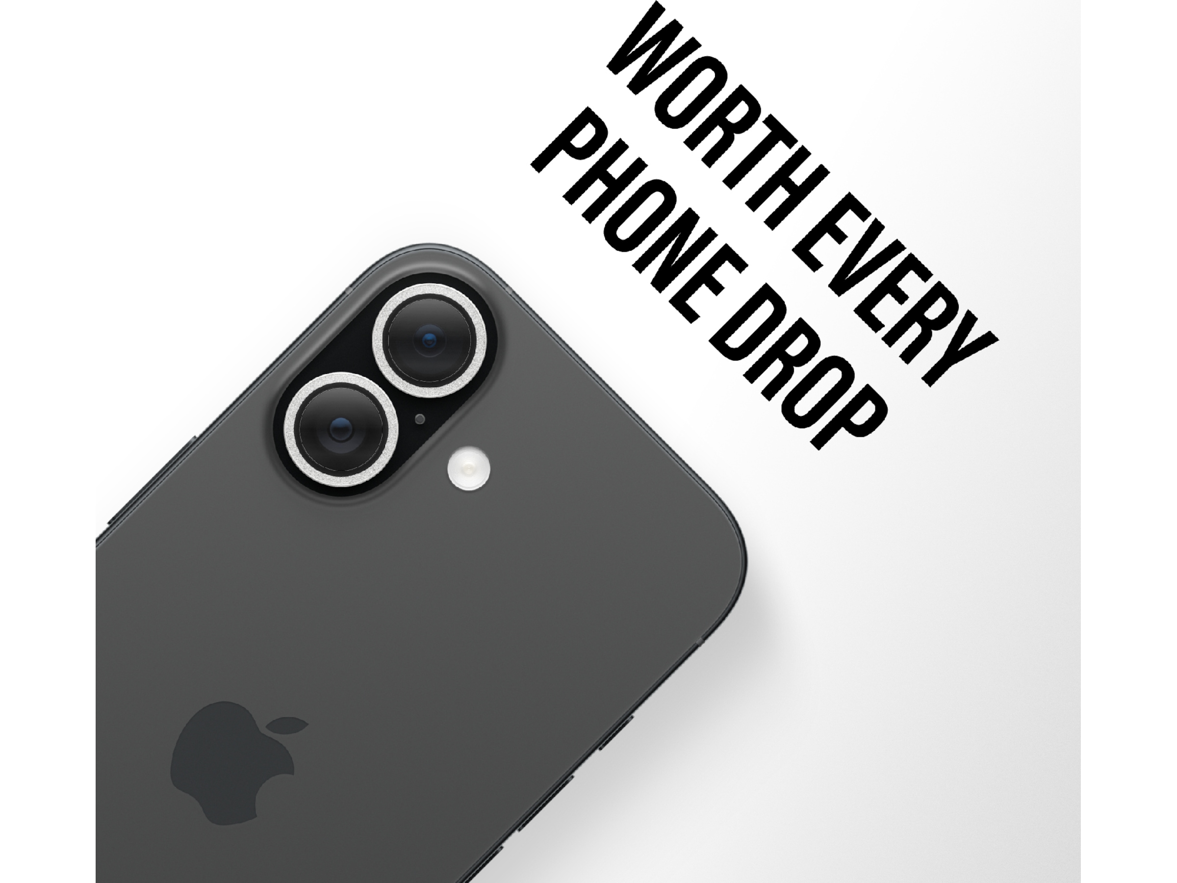 PanzerGlass iPhone 17 / 16 / 16 Plus Hoops Linsebeskytter (glitter silver) Skærmbeskyttelse mobiltelefon