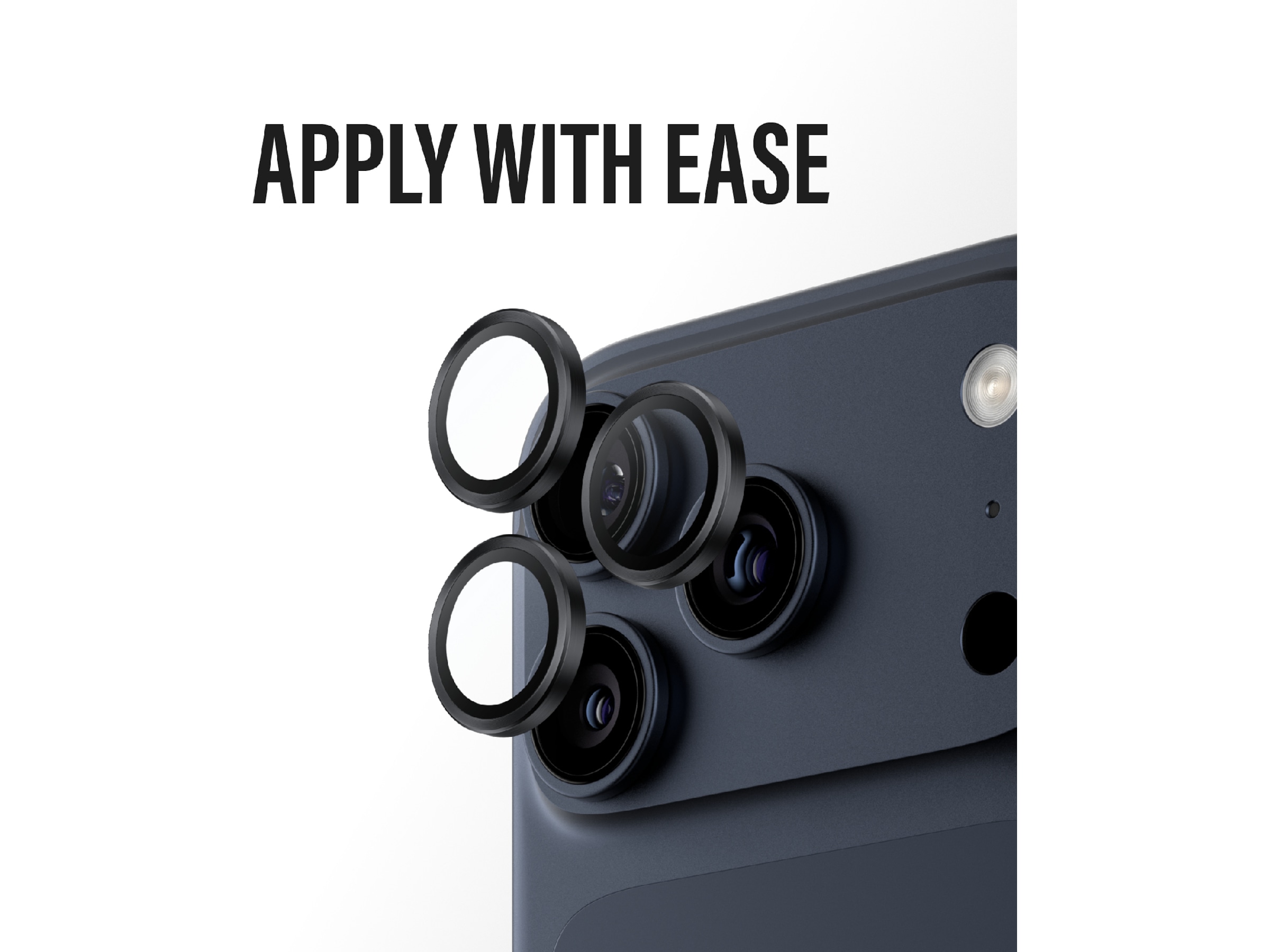 PanzerGlass iPhone 17 Pro / 17 Pro Max / 16 Pro / 16 Pro Max Hoops Linsebeskytter (sort) Skærmbeskyttelse mobiltelefon