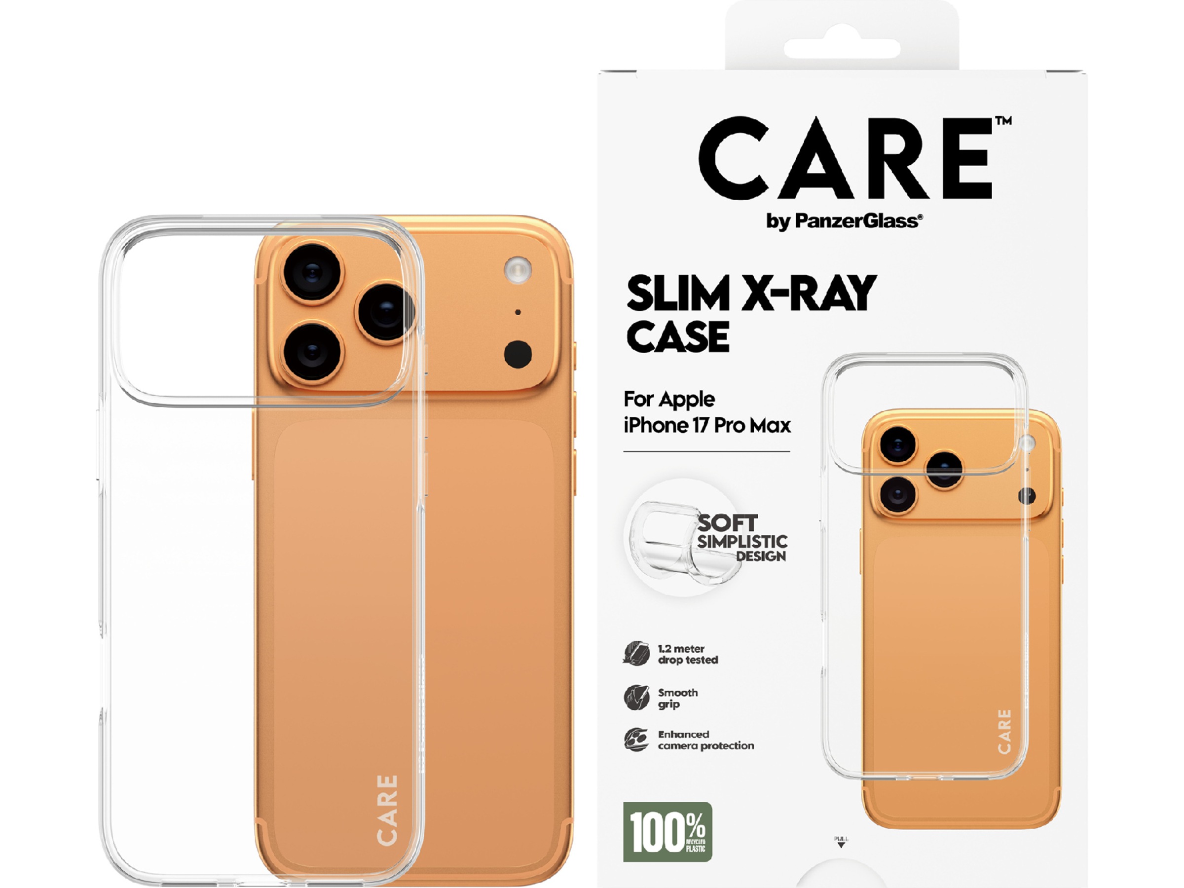 PanzerGlass CARE iPhone 17 Pro Max Fashion Silikone cover (gennemsigtig) Mobilcover