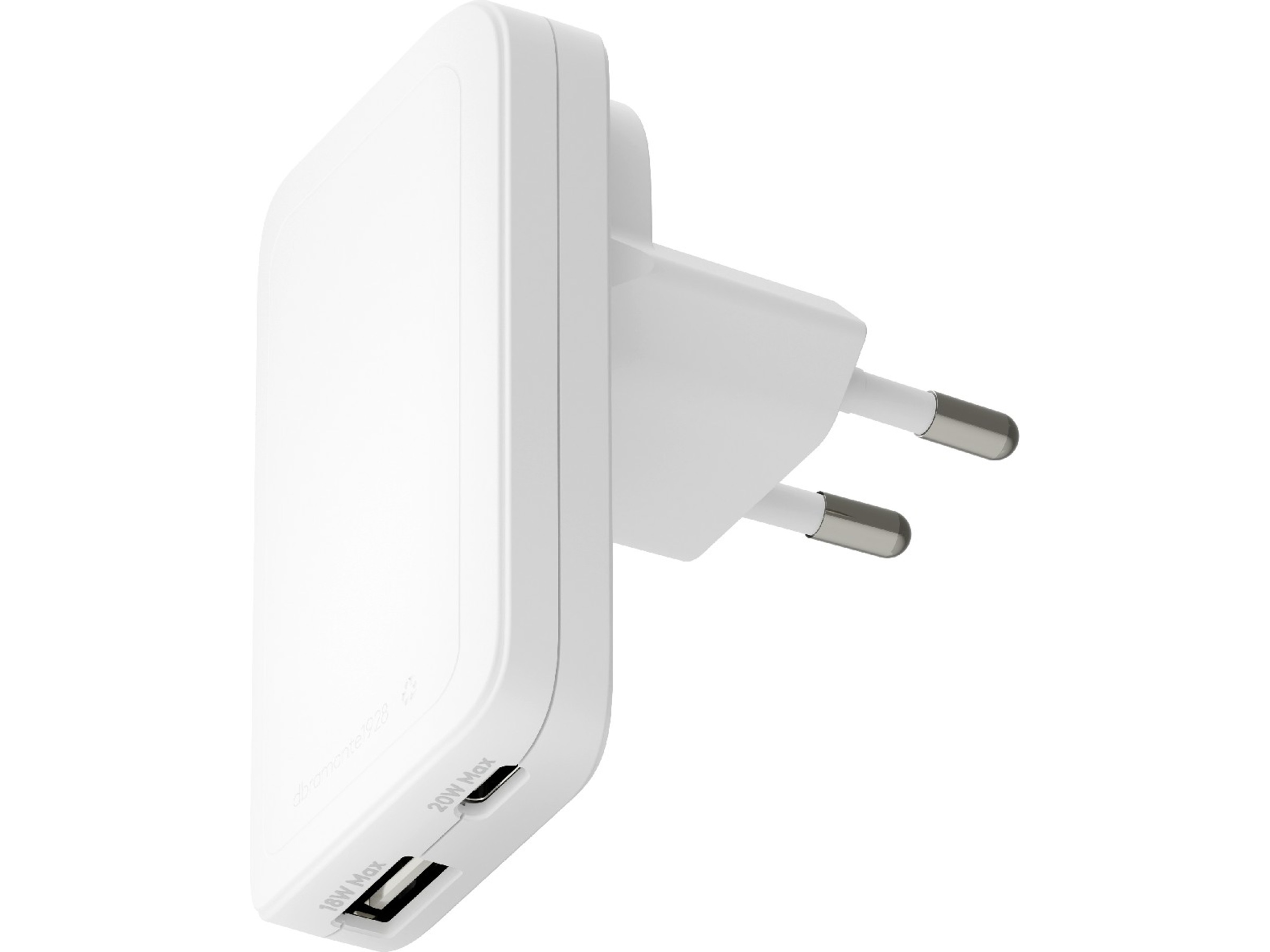 dbramante1928 re-charge Pro EU/US Slim Vægoplader (hvid) Mobilopladere