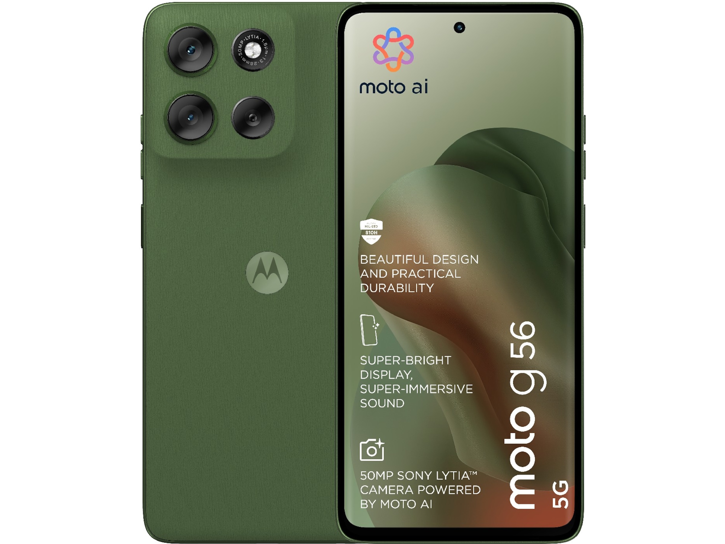 Motorola G56 256GB (dill) Mobiltelefoner