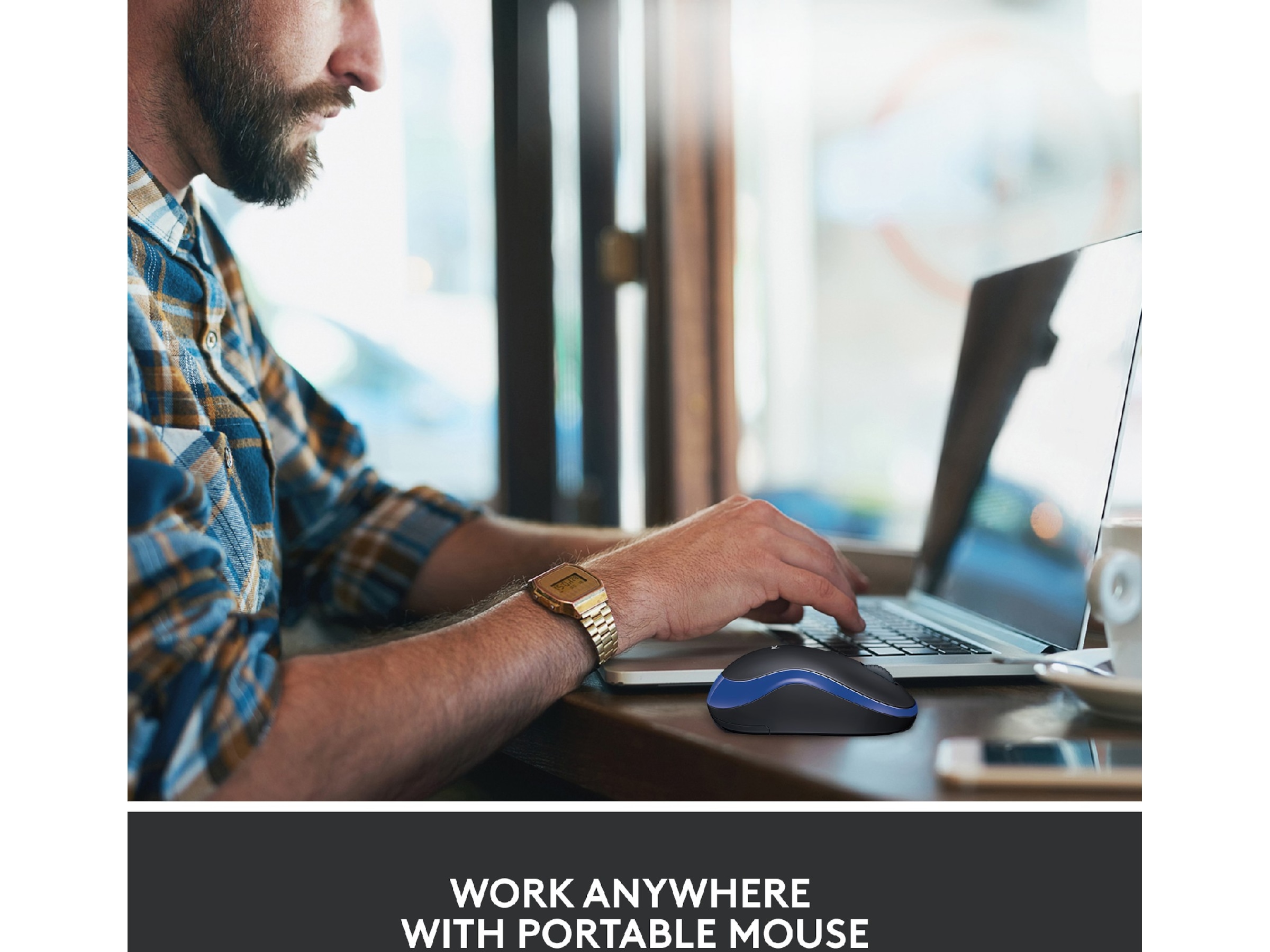 Logitech M185 Trådløs Mus Blå Mus