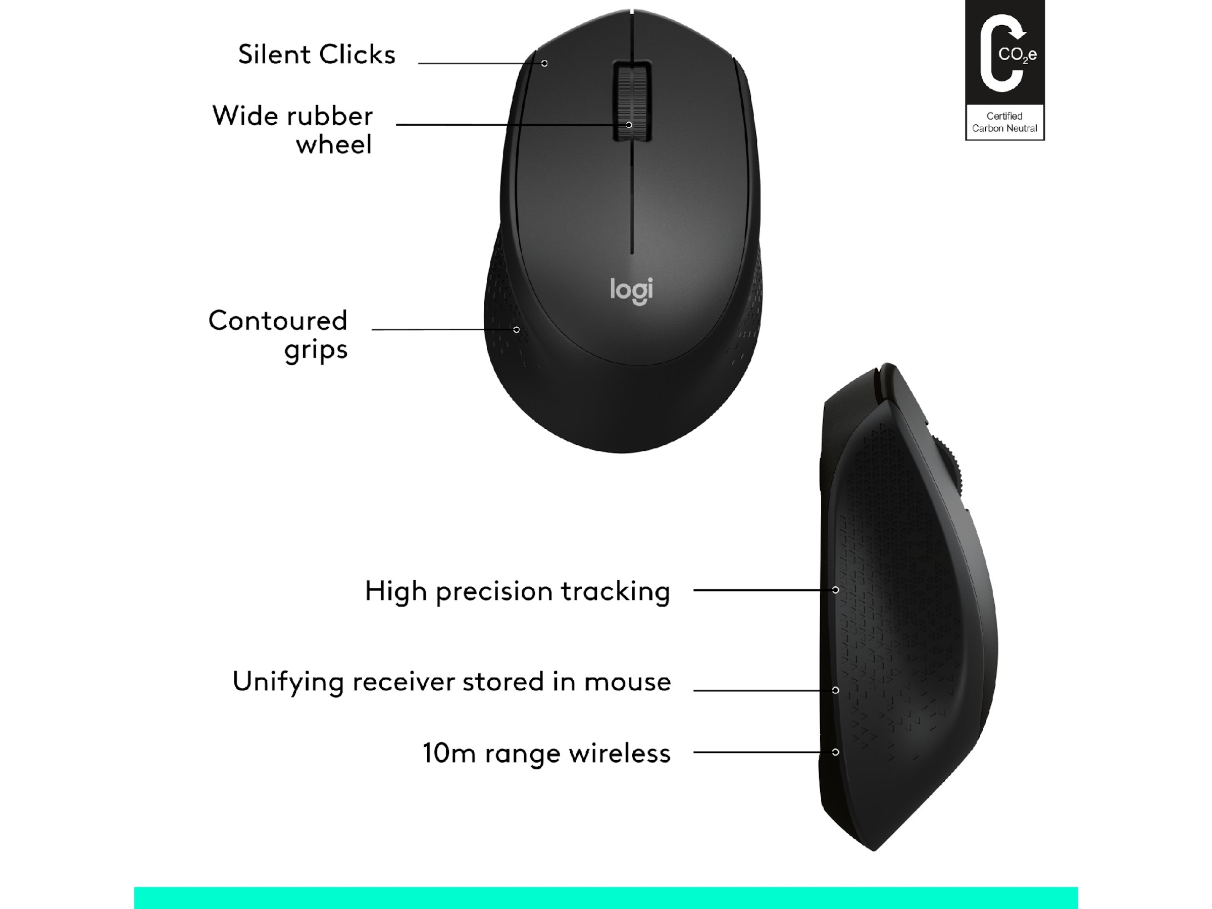 Logitech M330 Silent Plus trådløs Computermus (sort) Mus