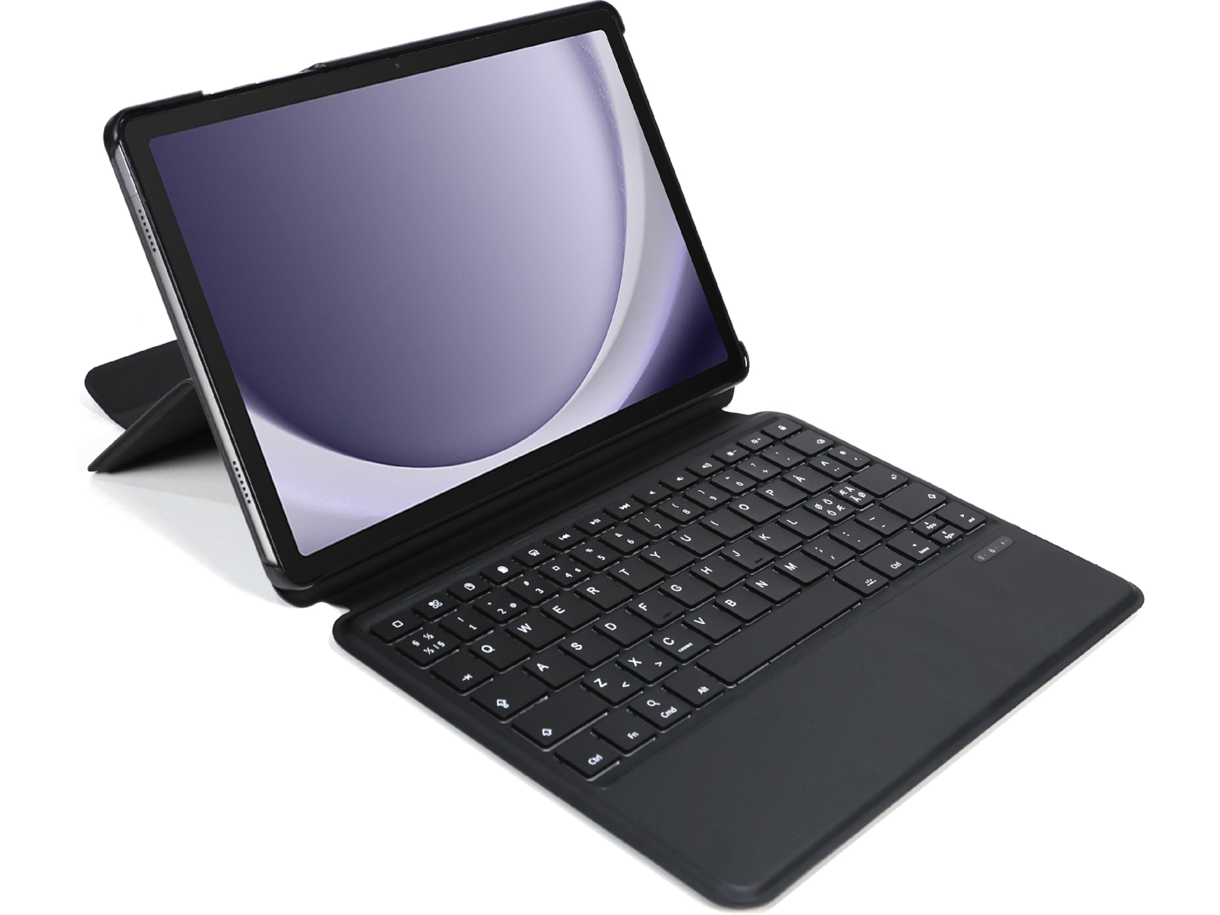 Gre8t Galaxy Tab A9+ tastaturcover (sort) Tastatur og stylus