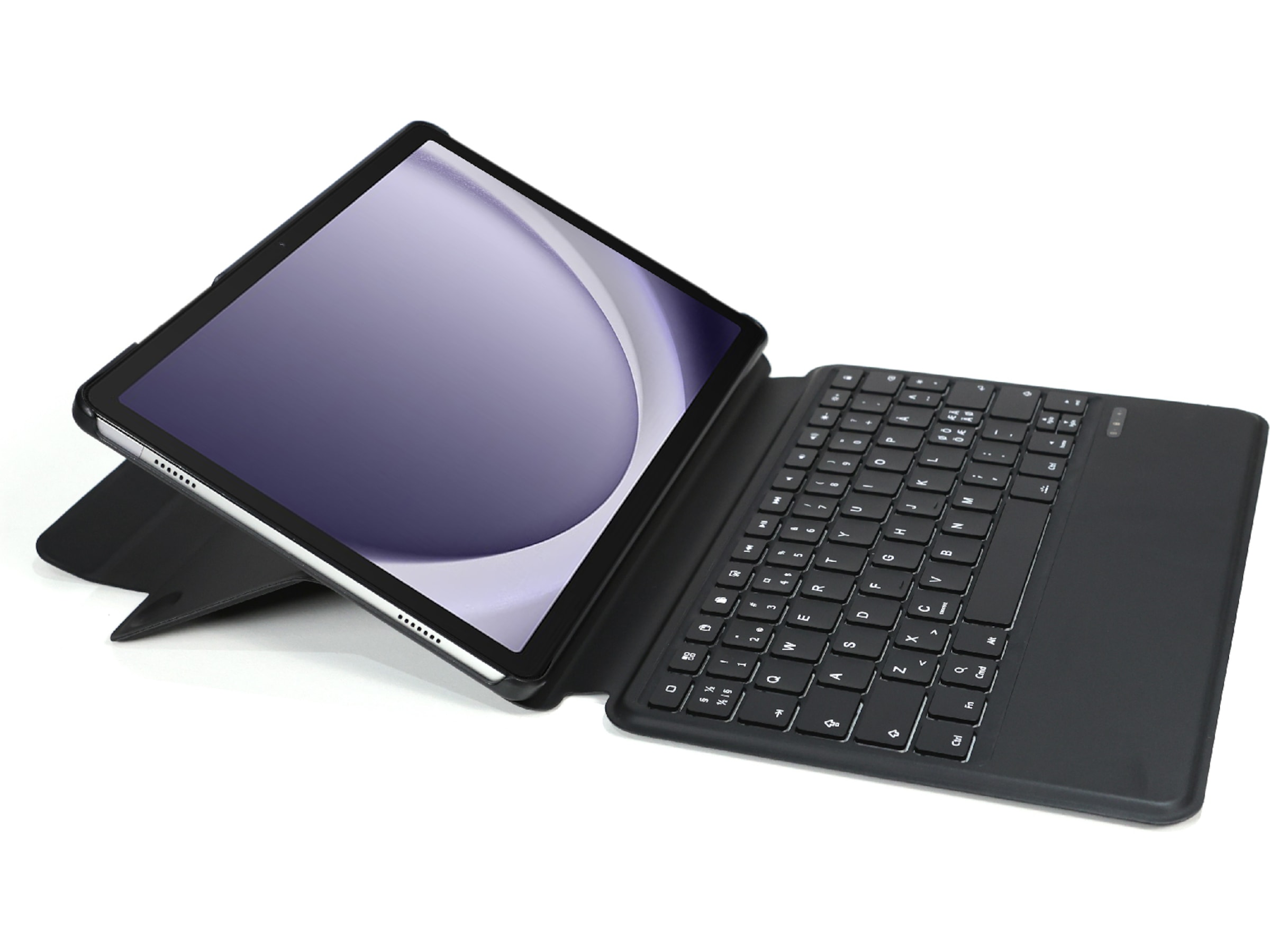 Gre8t Galaxy Tab A9+ tastaturcover (sort) Tastatur og stylus