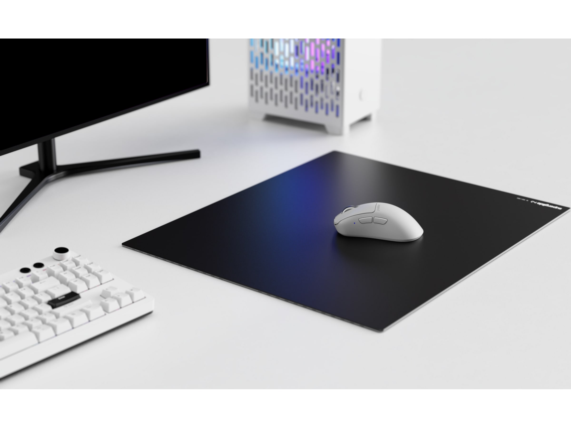 Pulsar Superglide Glass Musemåtte XL (sort) Gamingmusemåtte