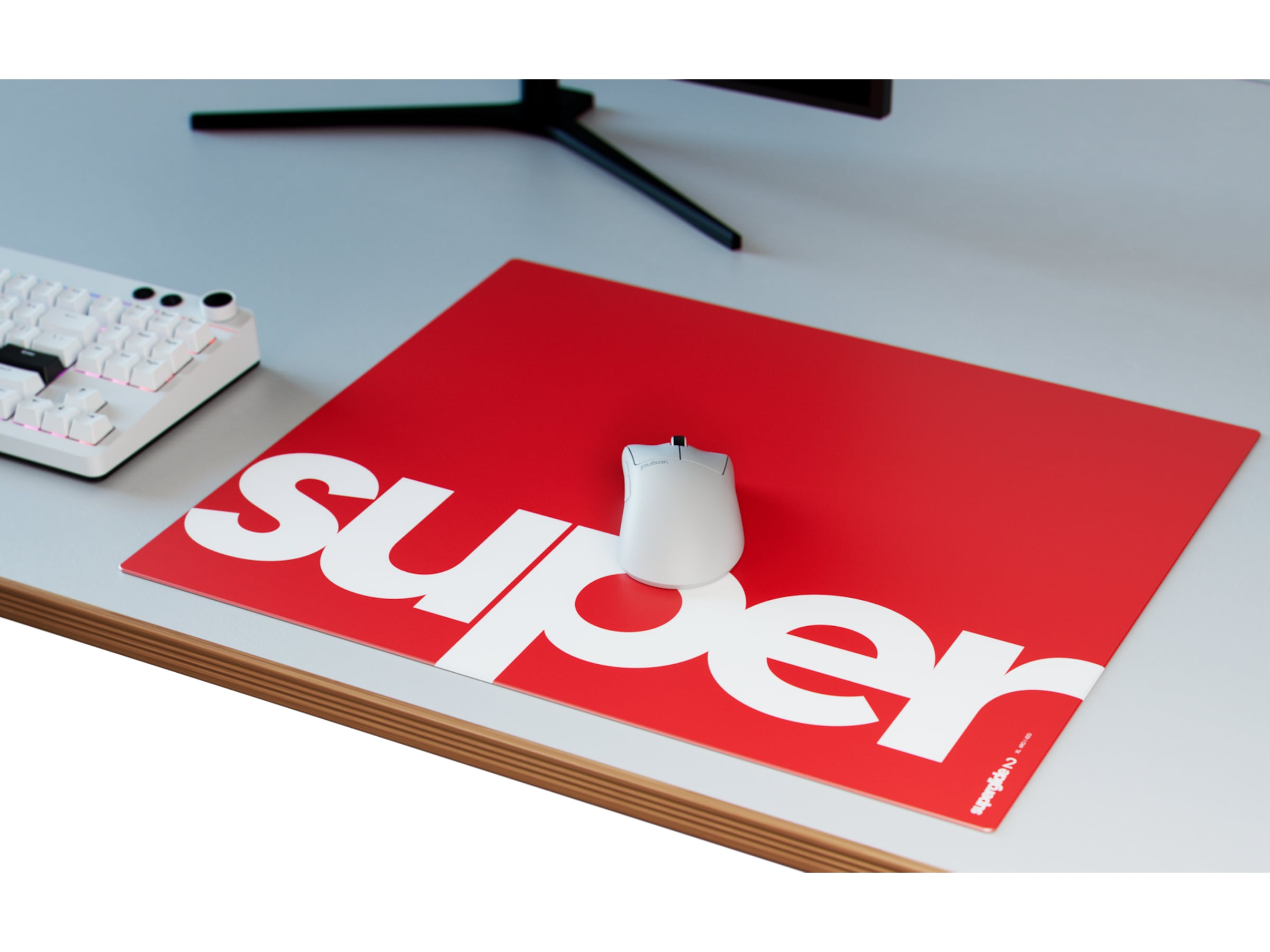 Pulsar Superglide Glass Musemåtte XL (rød) Gamingmusemåtte