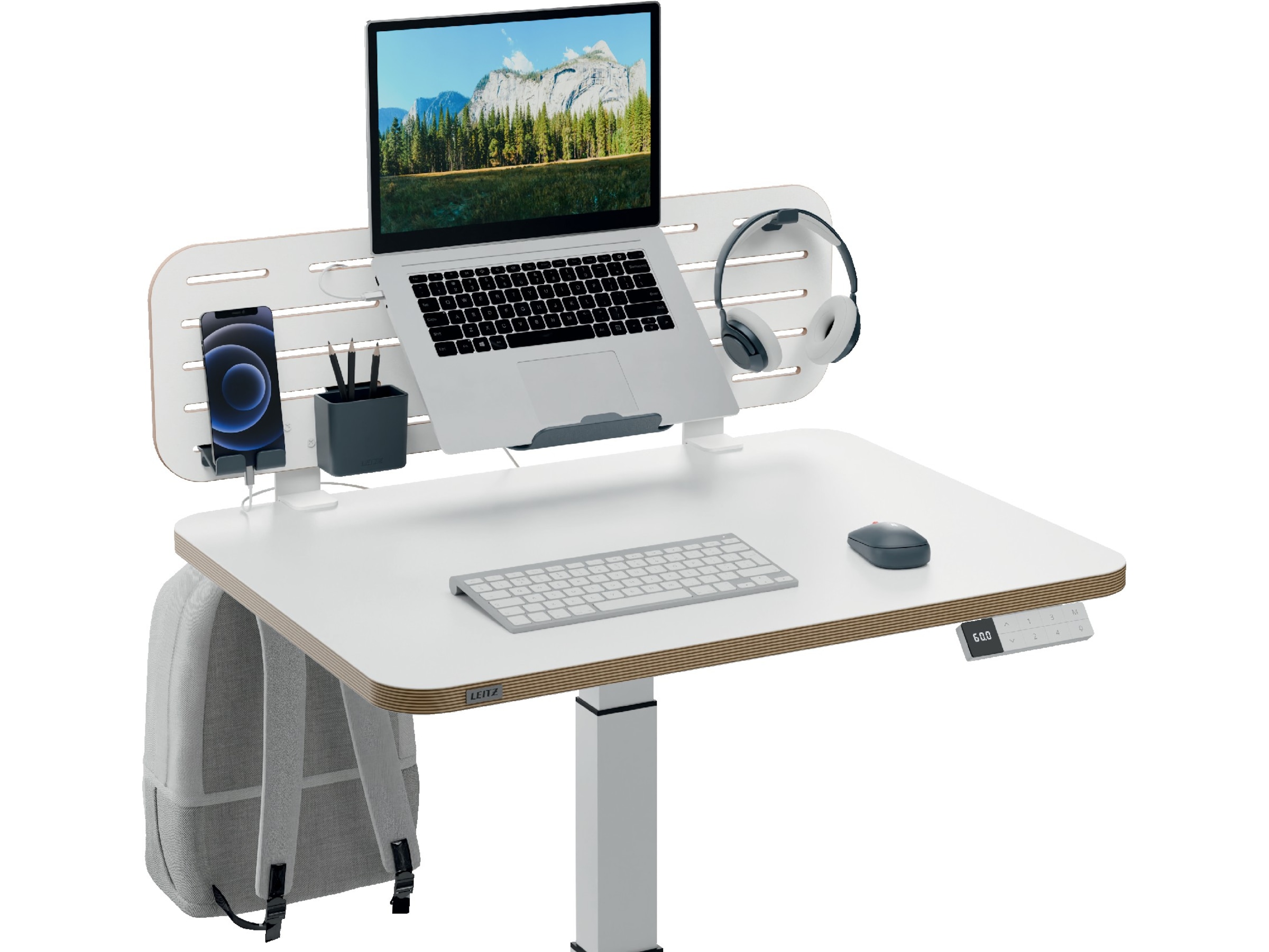 Leitz Ergo Pegboard Organiseringstavle med laptop holder, 80x25 cm Opbevaring & organisering