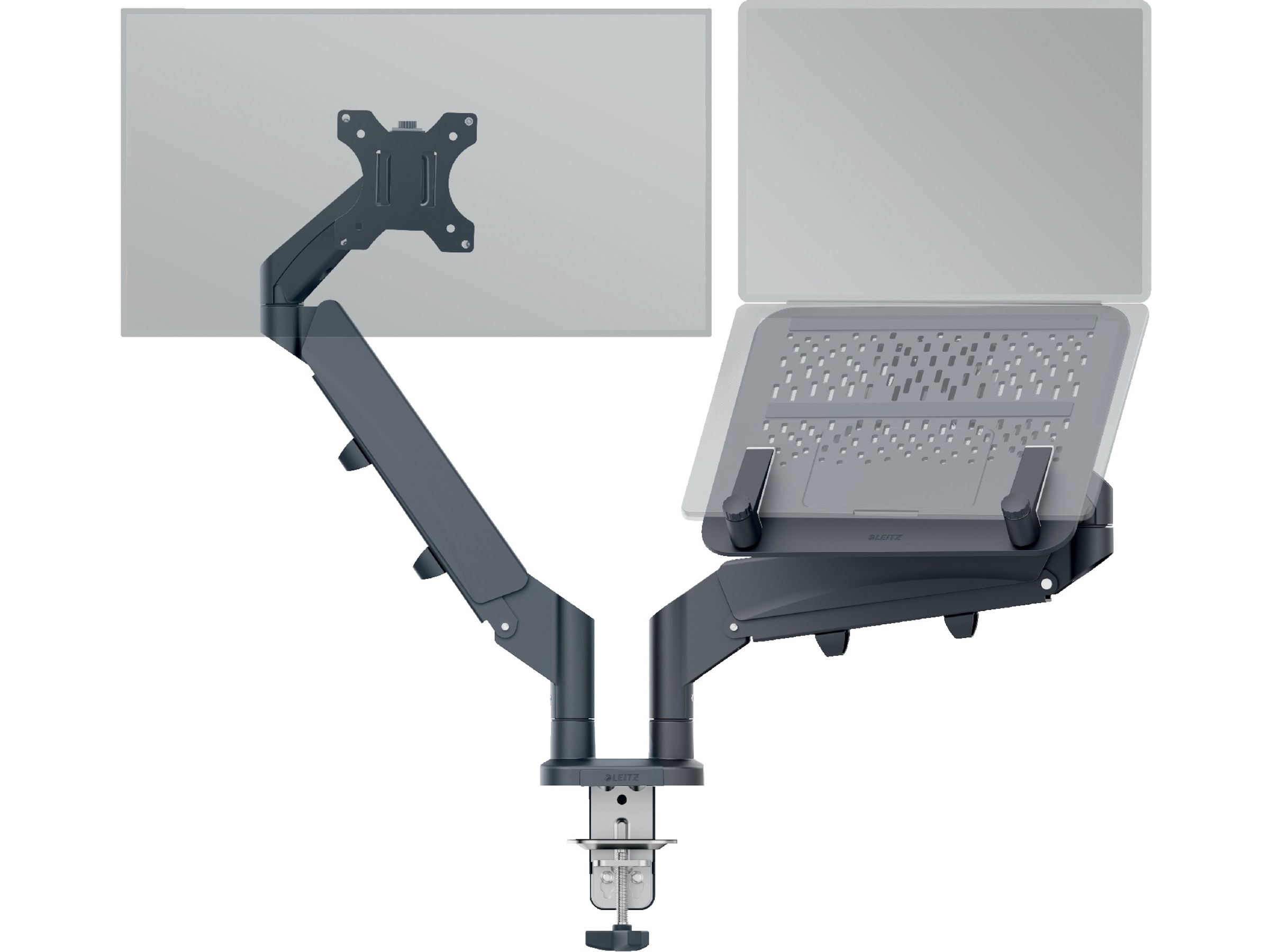 Leitz Ergo Monitor Arm & Laptop Arm, pladsbesparende Væg ophæng