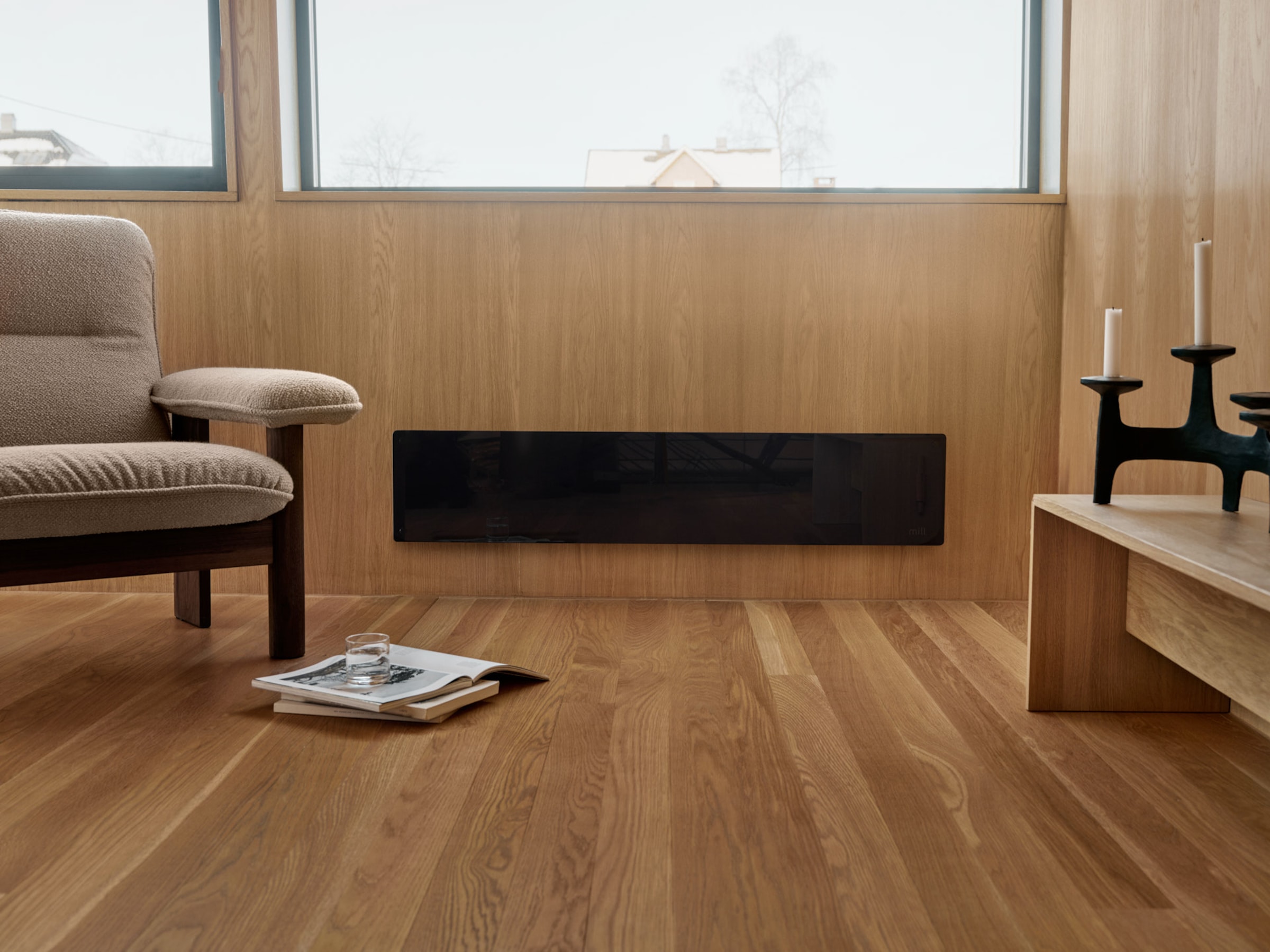 Mill Glas WiFi Gen 3 panelovn 1050W (sort) Varmepaneler