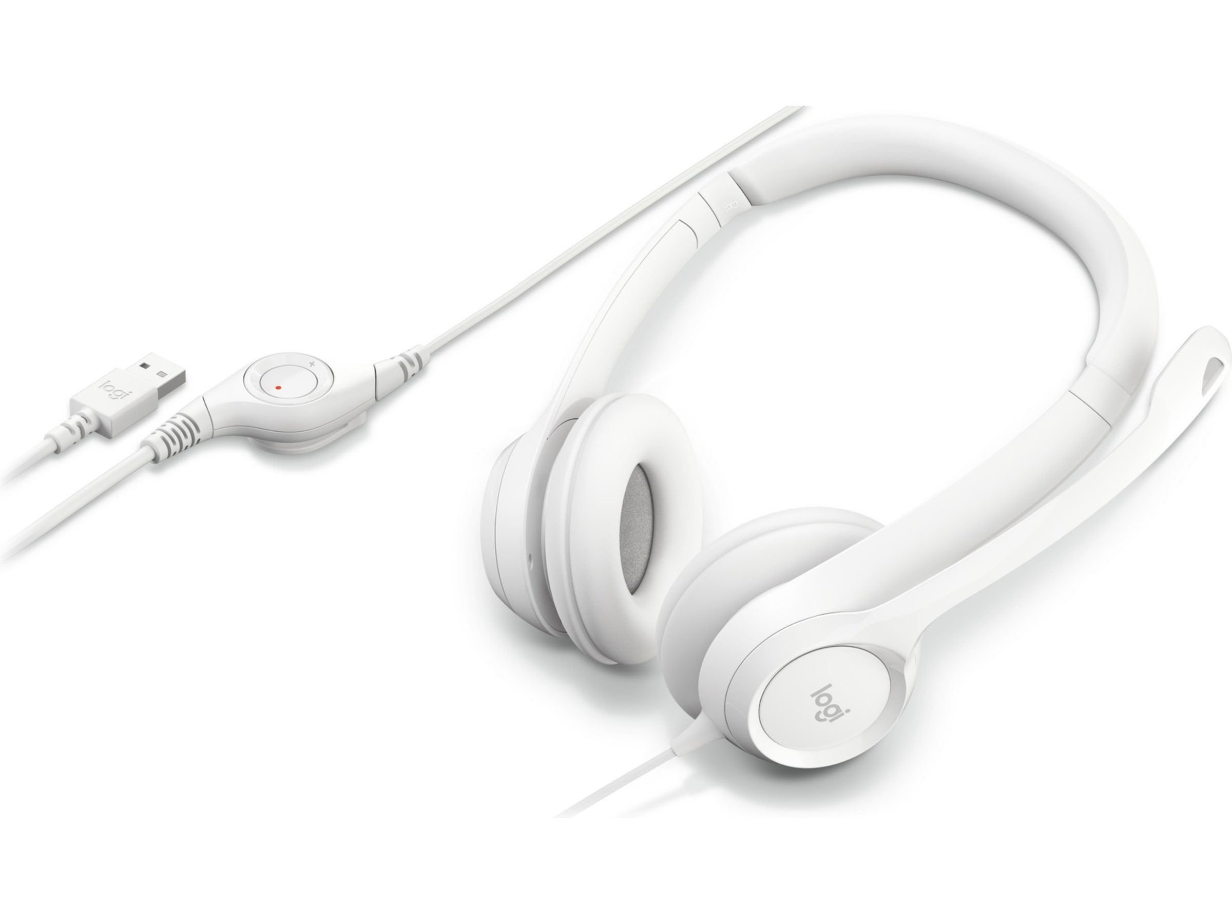 Logitech H390 USB PC headset (råhvid) Headset