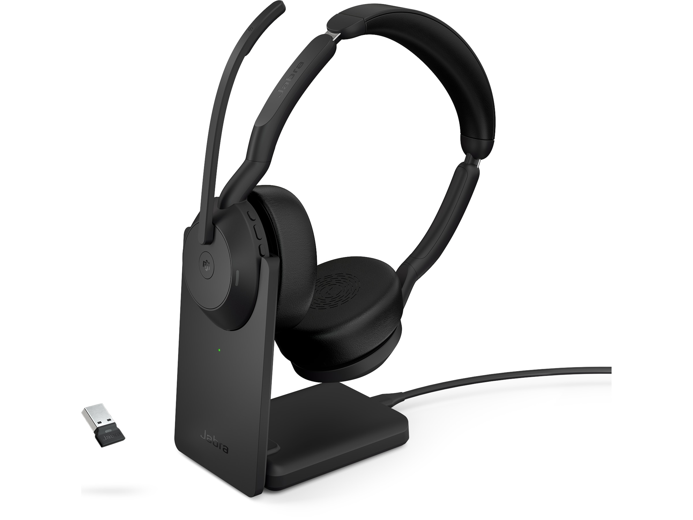 Jabra Evolve2 55 Link380a MS Teams Stereo Stand Trådløst headset