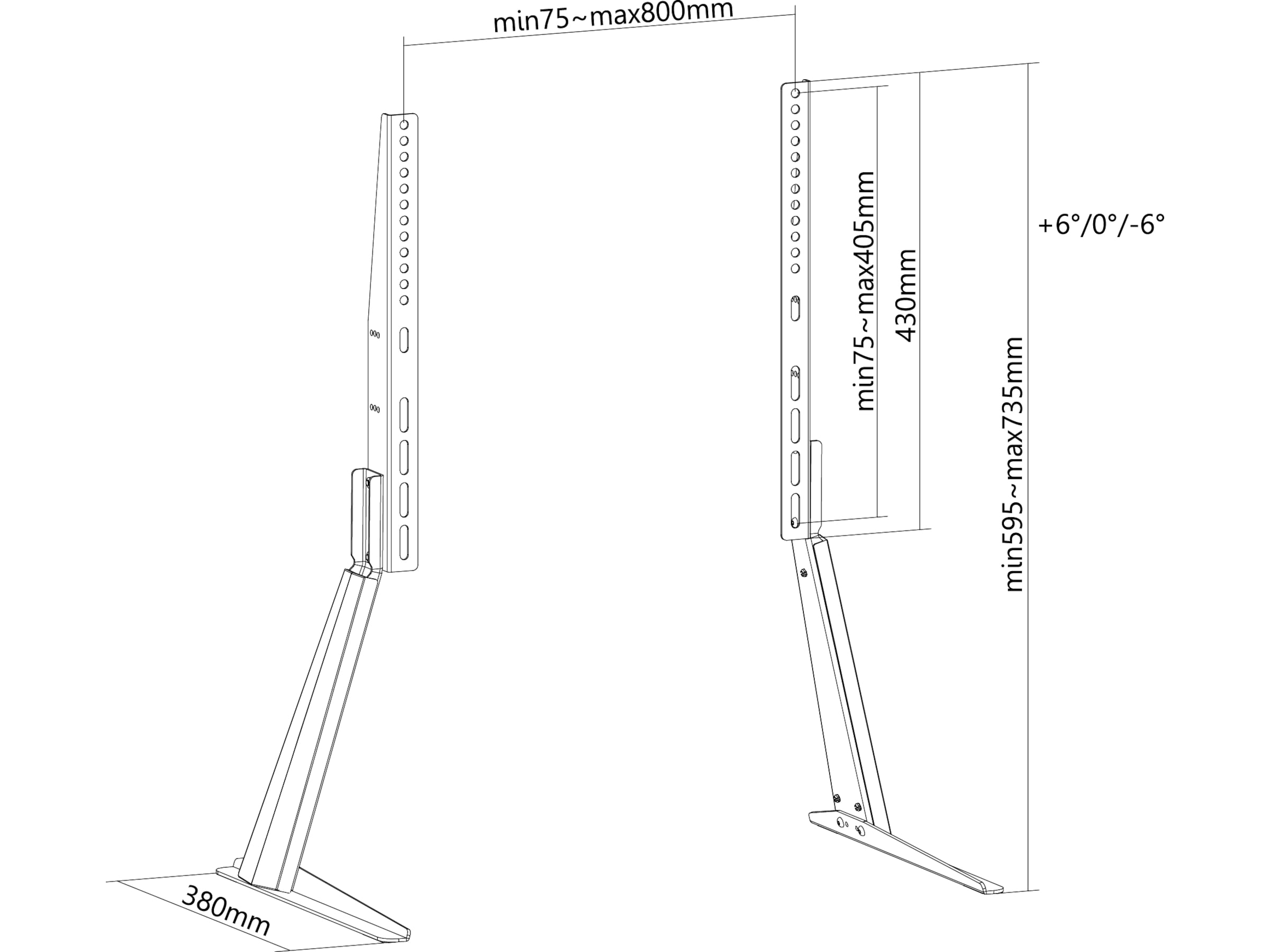 ON BHM 1.1 bordstativ TV 32-70" TV-ophæng & stativ