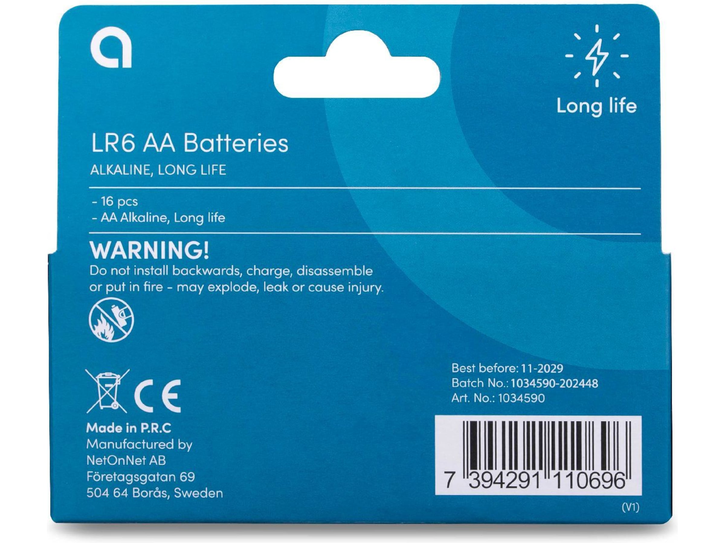 Andersson AA batteri, 16-pk Generelle batterier