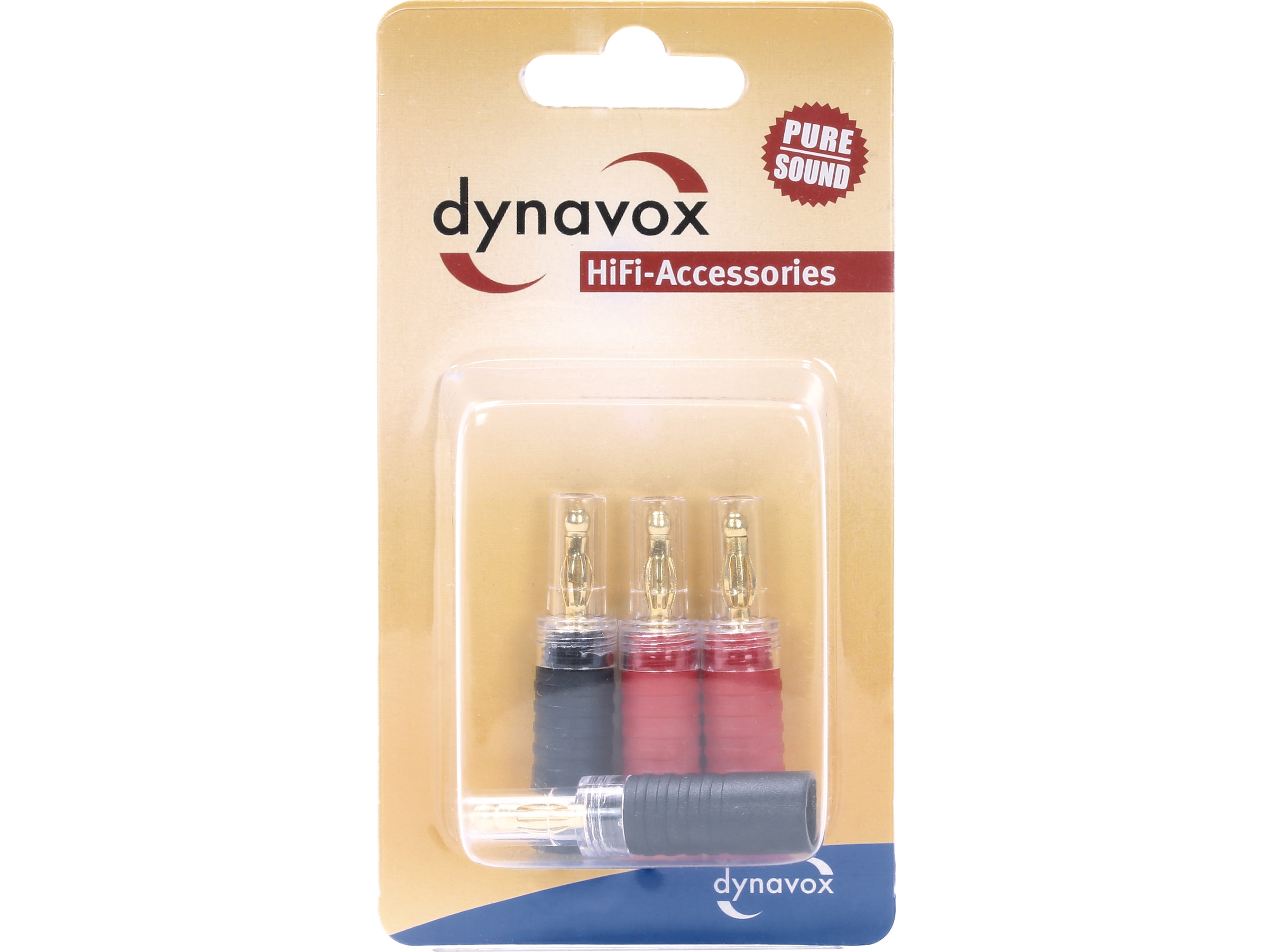 Dynavox High-End Banana Plugs 4pk (rød/sort) Kabel skjulere & tilbehør